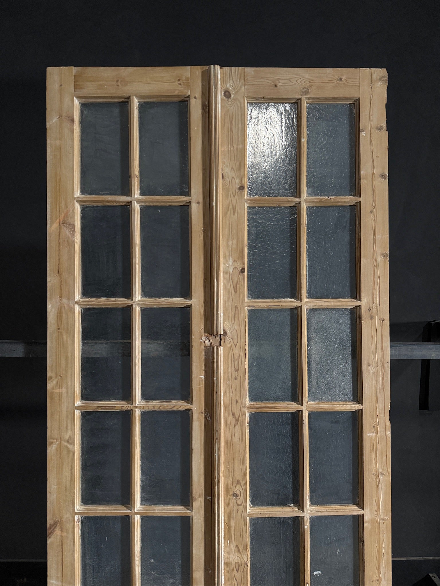 Antique Obscured Glass 10 Lite French Doors - 44x95.75 - N580