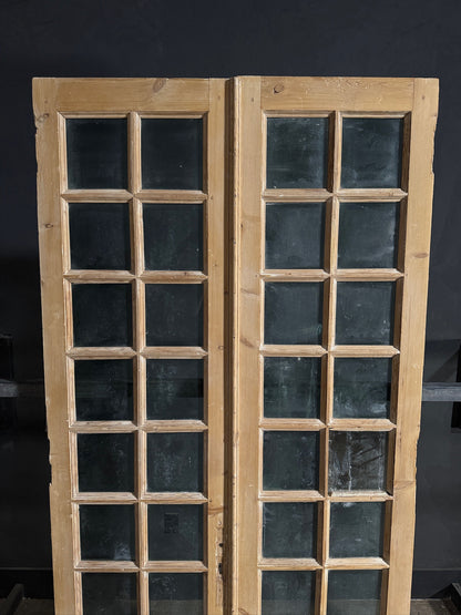 Antique Glass 14 Lite French Doors - 47.25x96.5 - N671