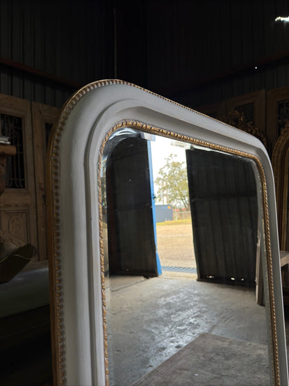 (The Camille) Gold Beaded Hand Crafted Giltwood Mirror - 39.5 x 51.25 M22