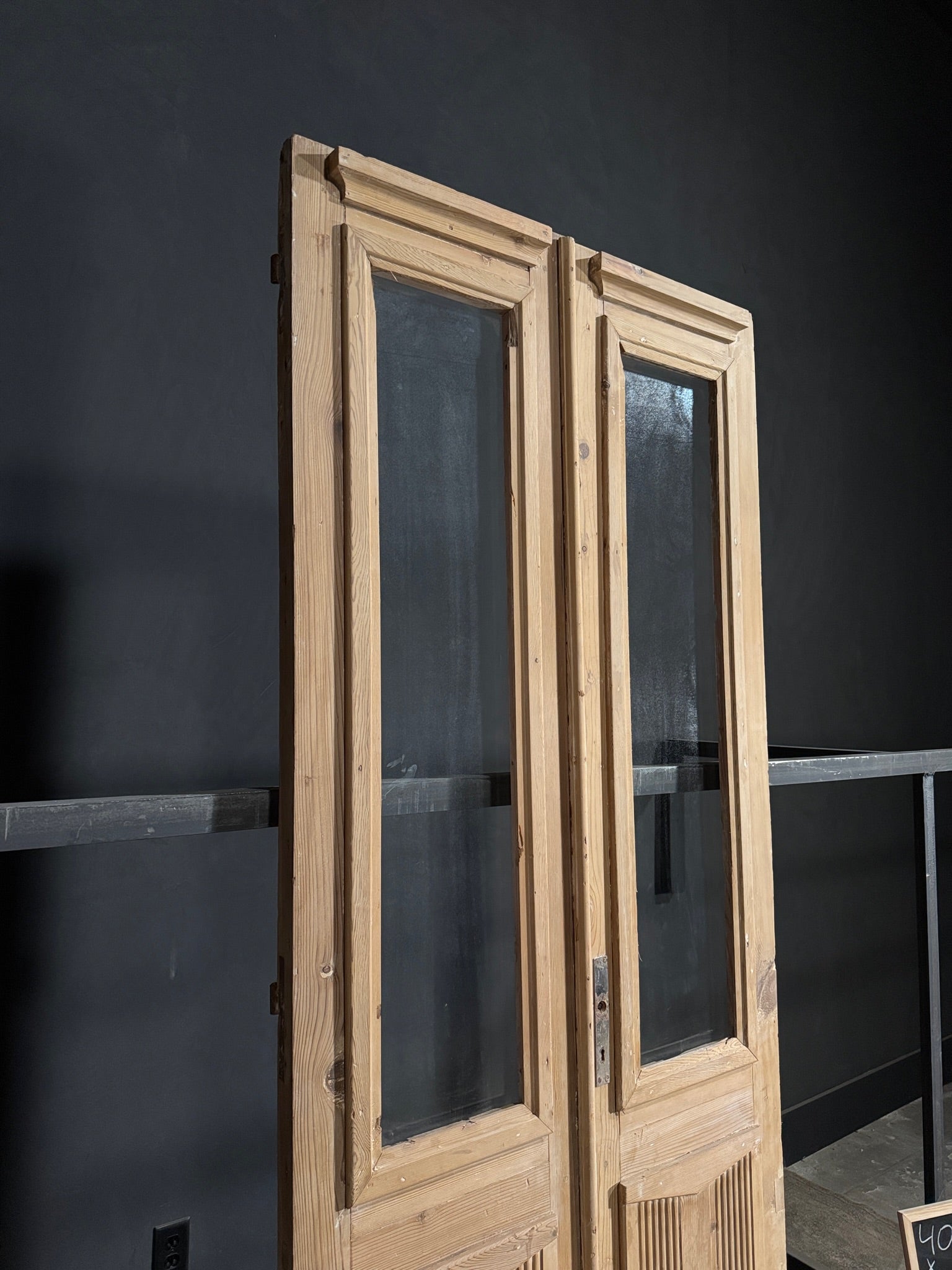Antique Fluted 1 Lite French Doors - 40.25x97 - N107