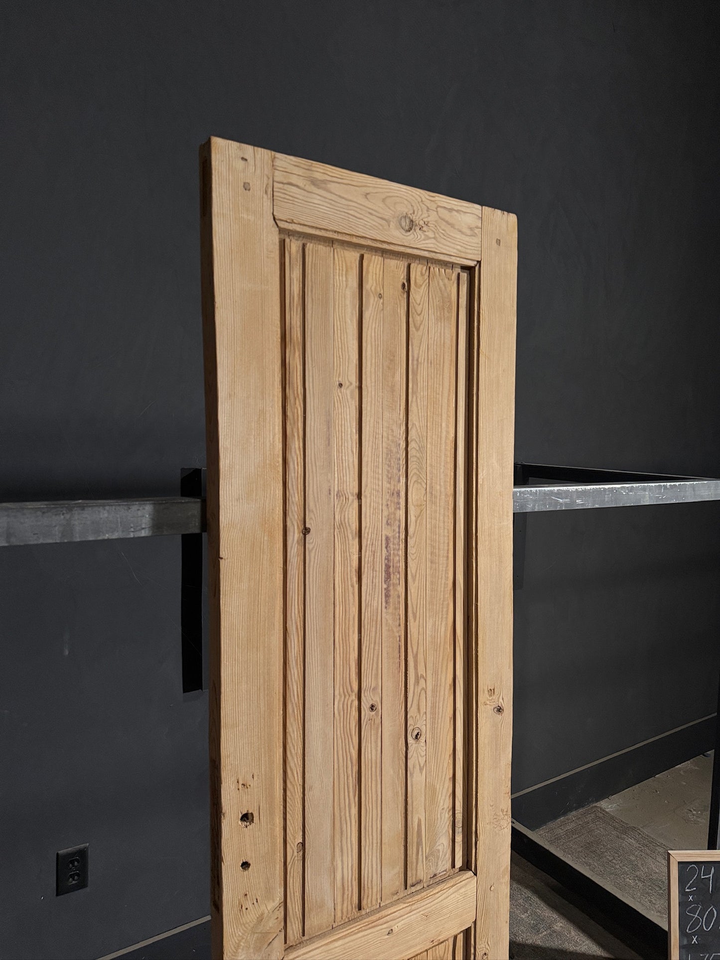 Antique 2 Panel Solid Single Door - 24x80.25 - N450
