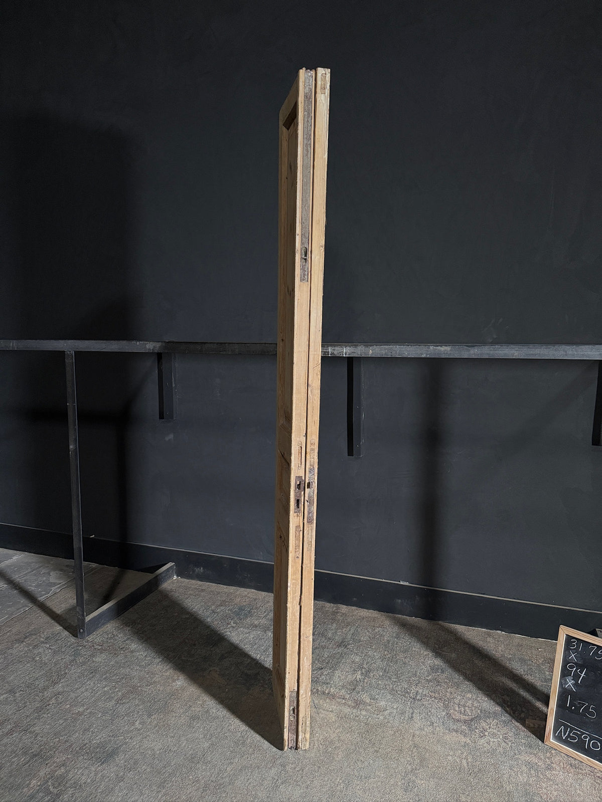 Antique 3 Panel Solid Double Doors - 31.75x94 - N590