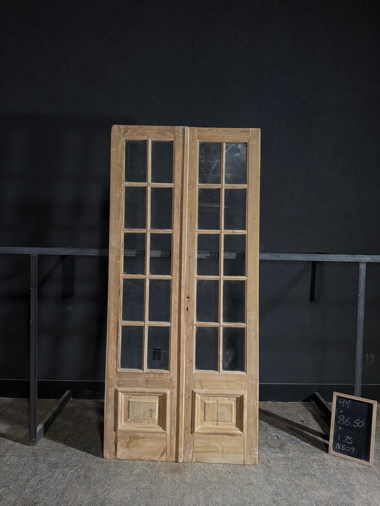 Antique Glass 10 Lite French Doors - 44x86.5 - N509