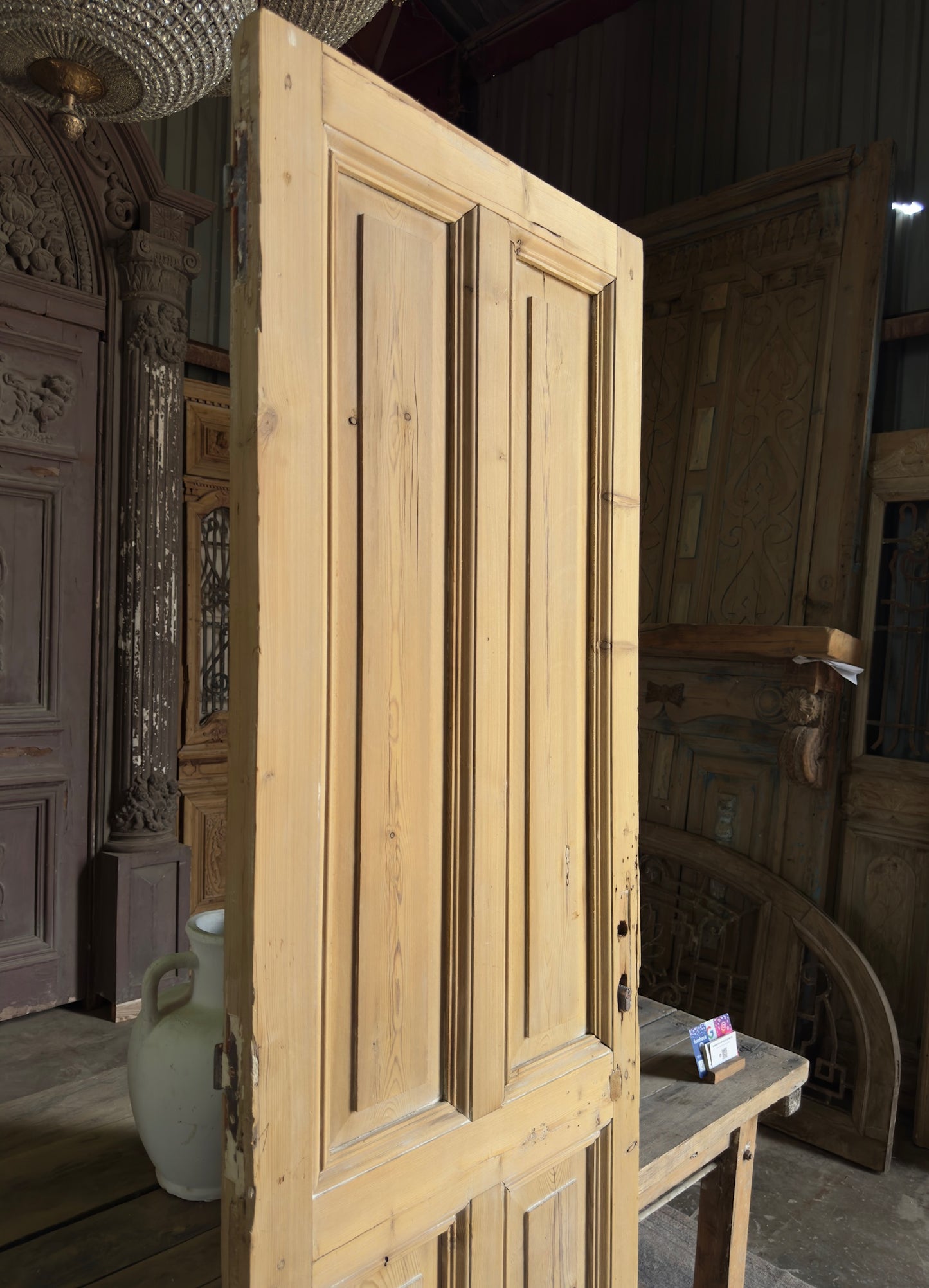 4 Panel Single Solid Antique Door - 25.25x85 K232