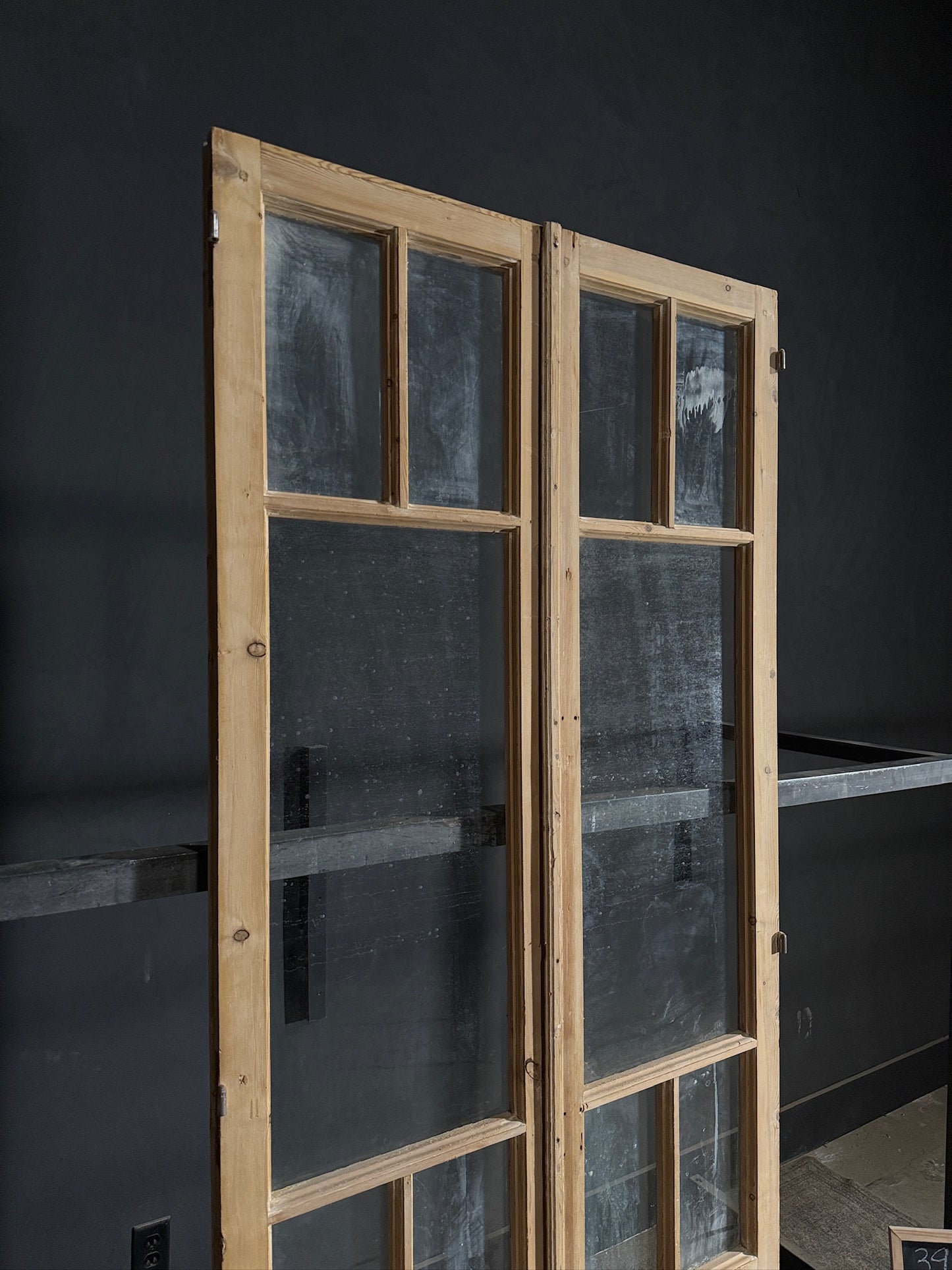 Antique Glass 5 Lite French Doors - 39.5x94 - N492