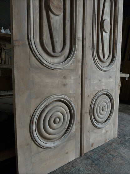 (The Oakley) Handcrafted European Style Solid Doors - 48x98.5 H214