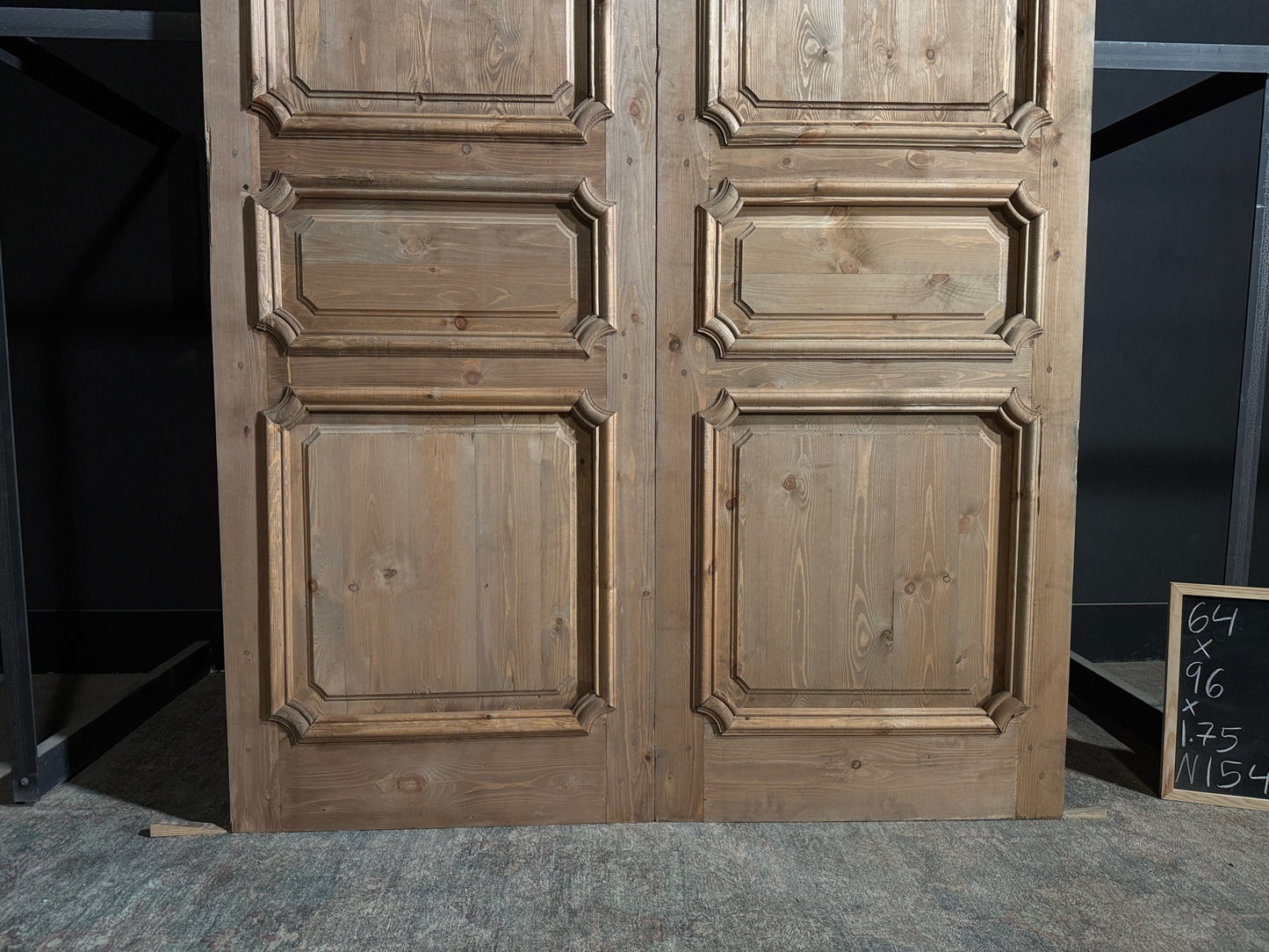 (The Edmund) Handcrafted Solid Wood French Doors - 64x96 - N154