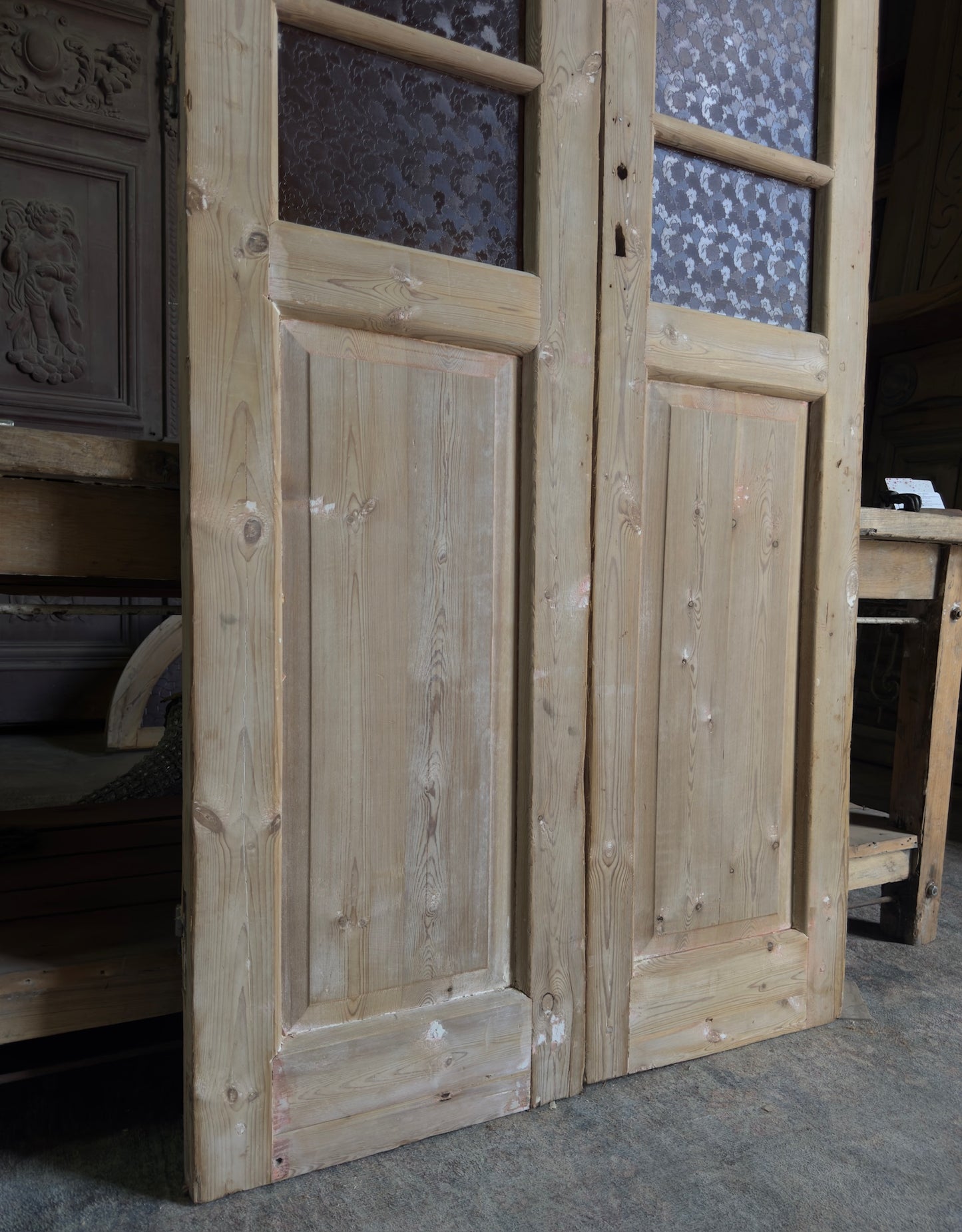 19th Century Antique Glass French Doors - 38x90.5 J268