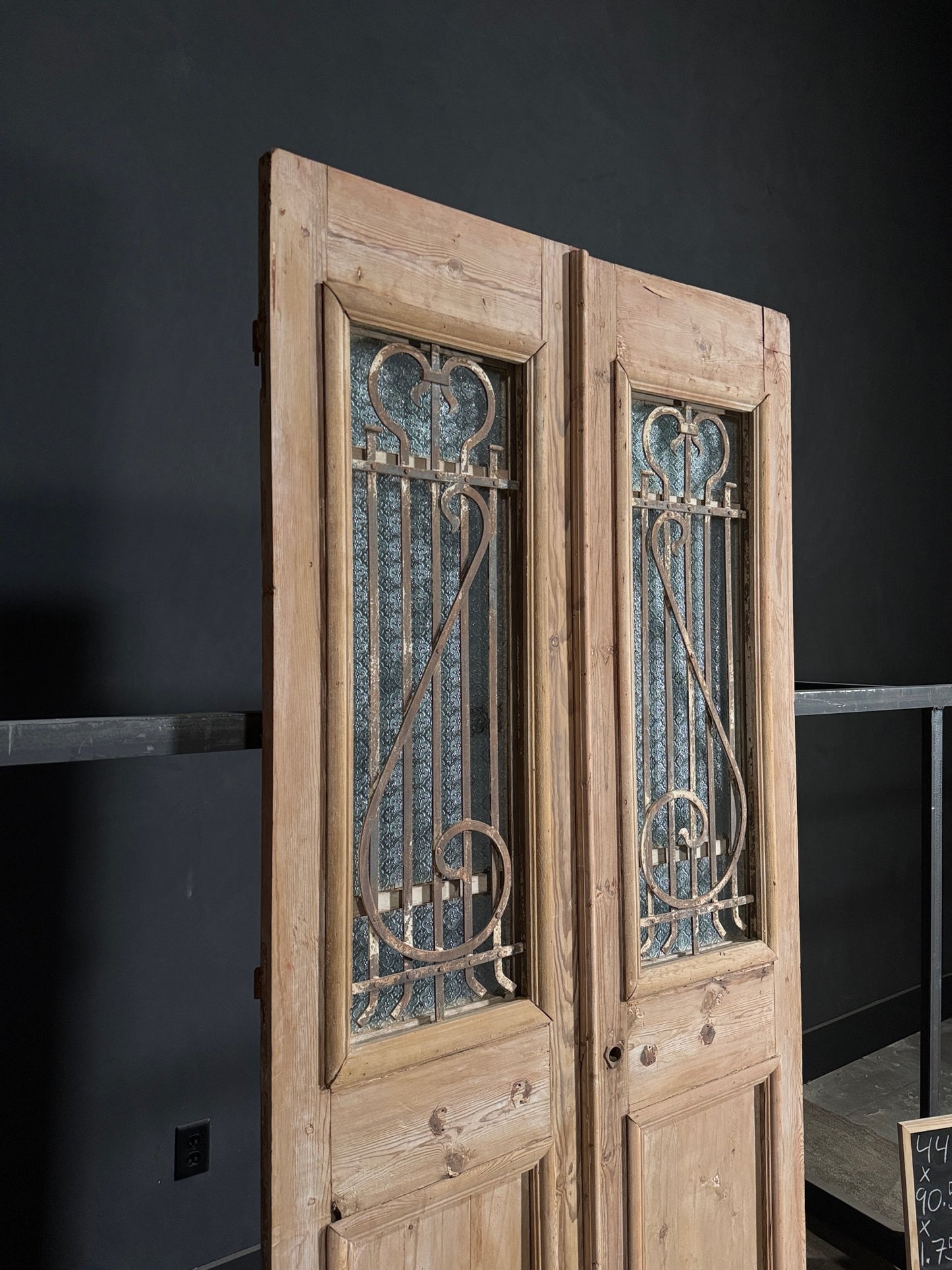 Antique Iron French Doors - 44x90.5 - N109