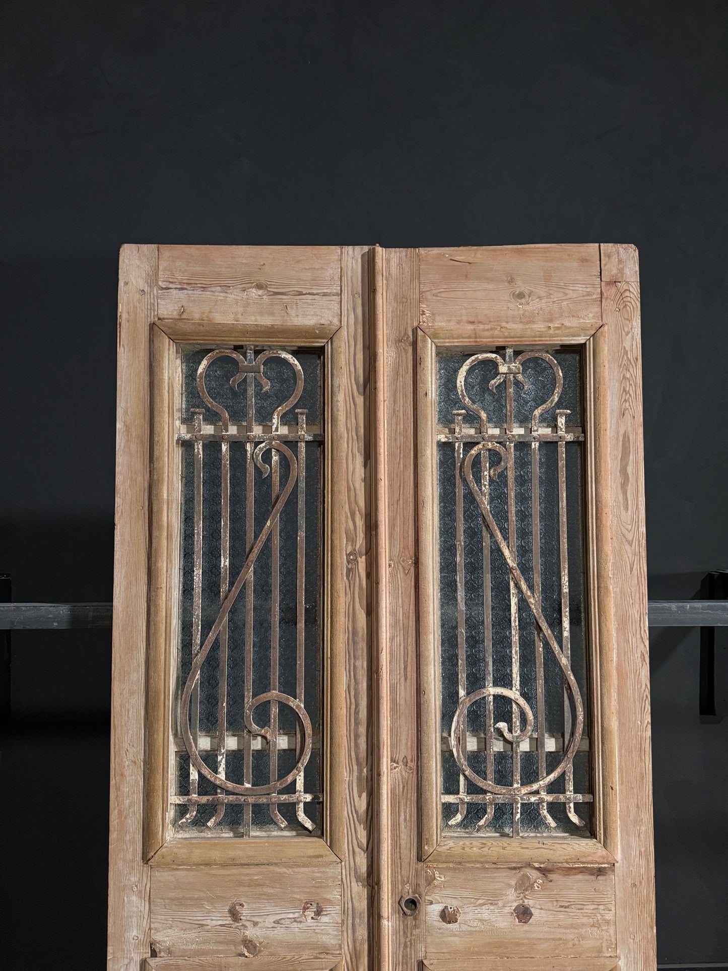 Antique Iron French Doors - 44x90.5 - N109