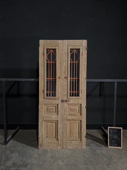 Antique Iron French Doors - 40.25x92.5 - N279