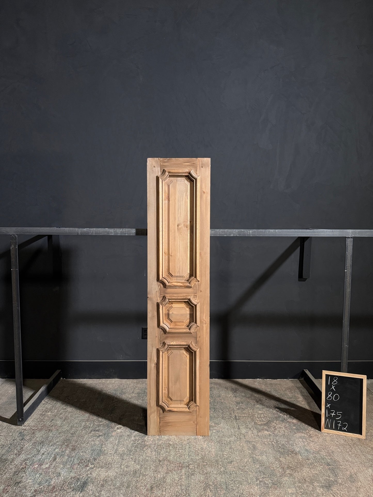 (The Edmund) Handcrafted Solid Wood Single Door - 18x80 - N172