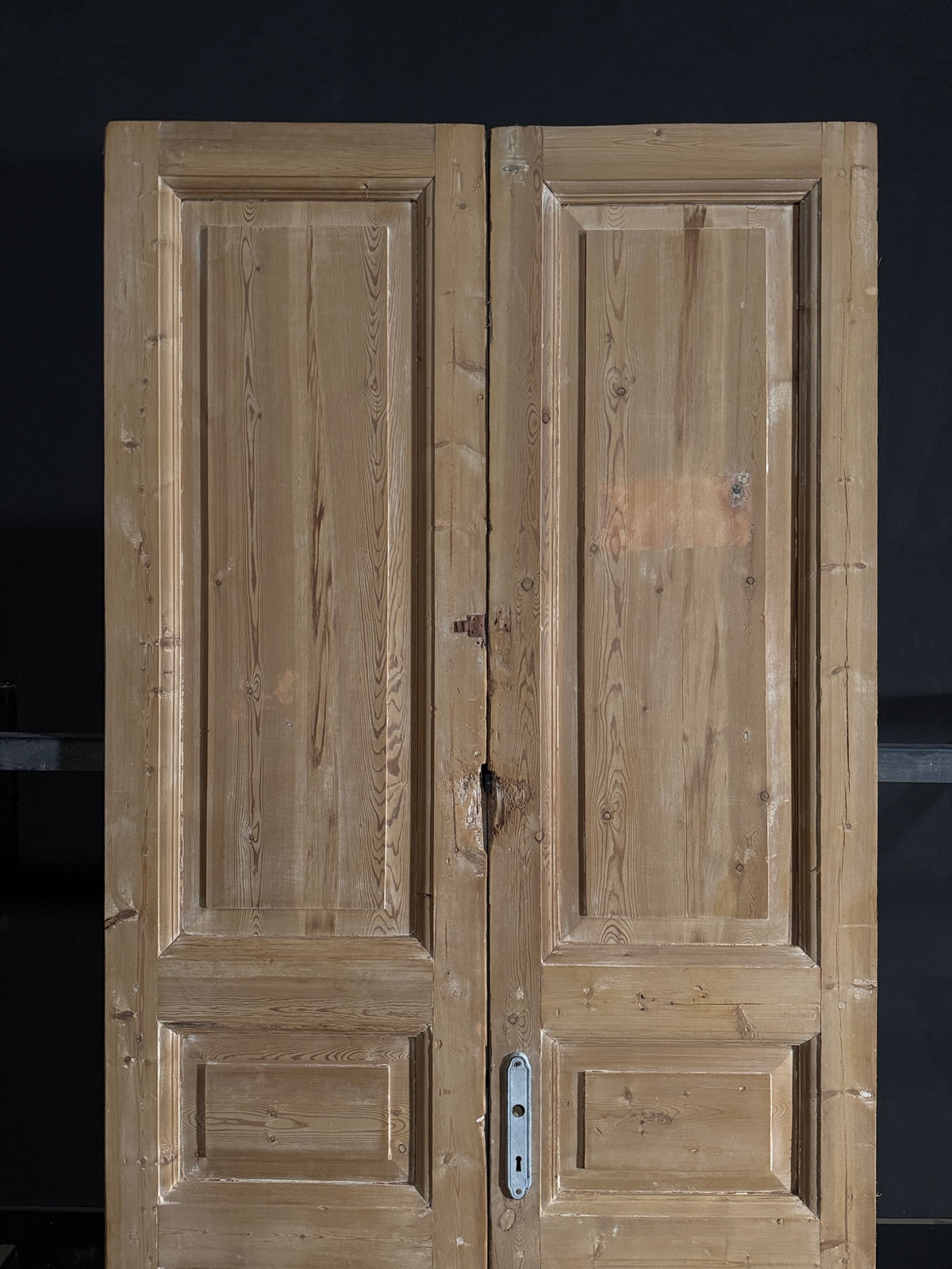 Antique 3 Panel Solid Double Doors - 44.25x95.25 - N567