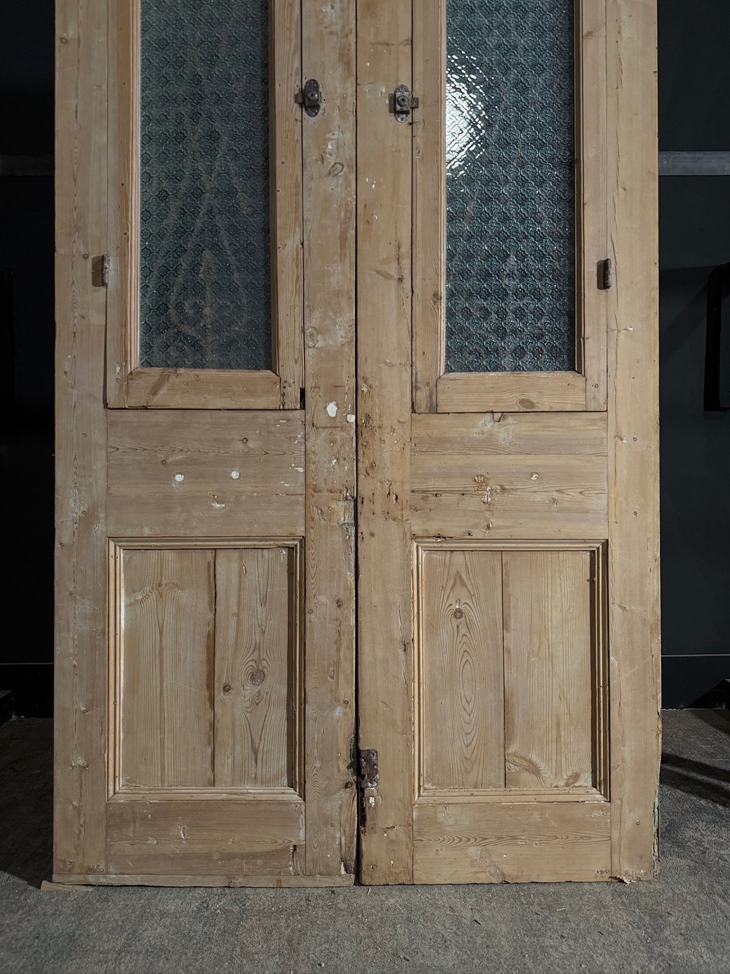 Antique Carved Iron French Doors - 49.5x101.5 - N484