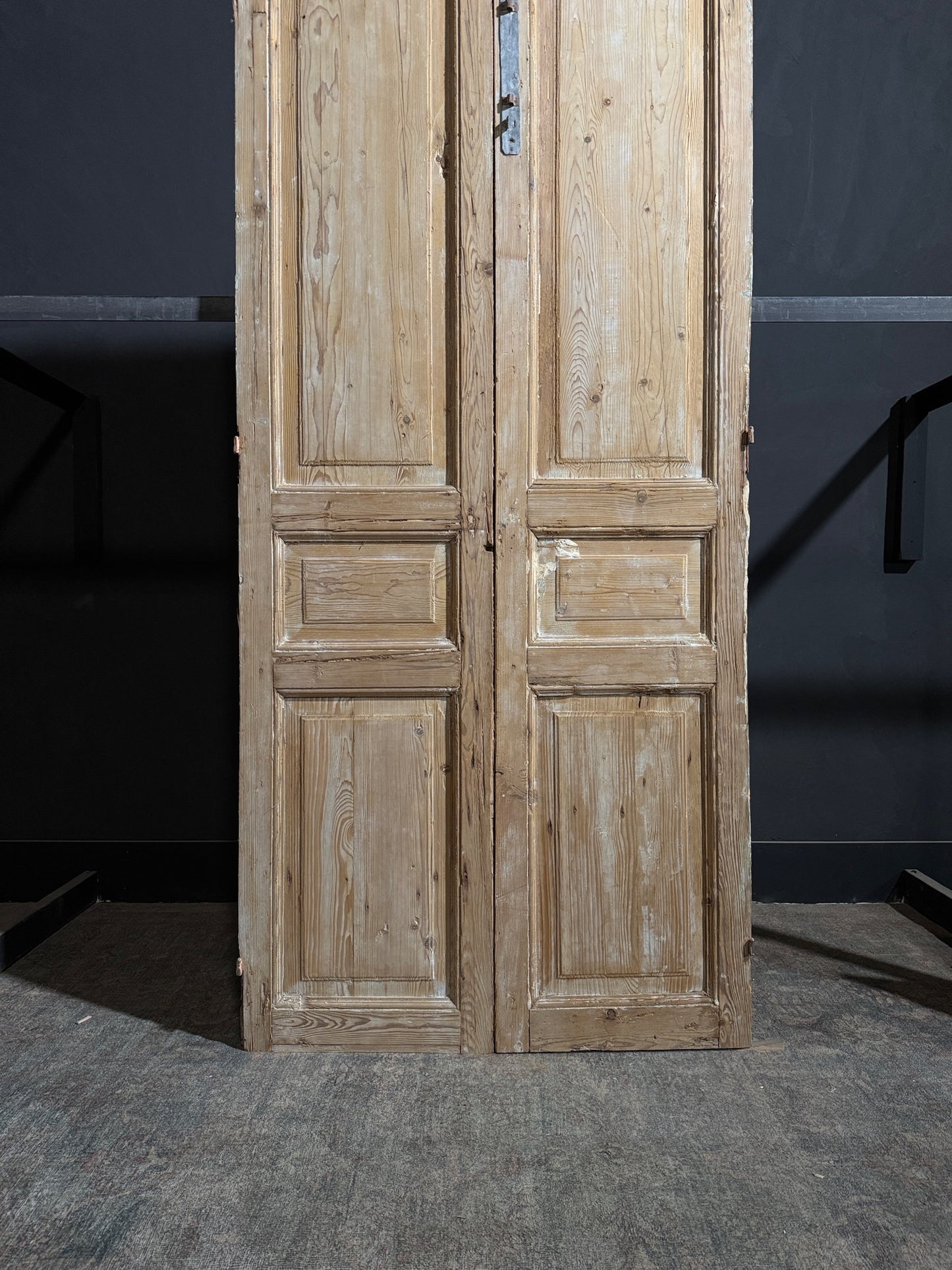 Antique 3 Panel Solid Double Doors - 40.5x89.5 - N240