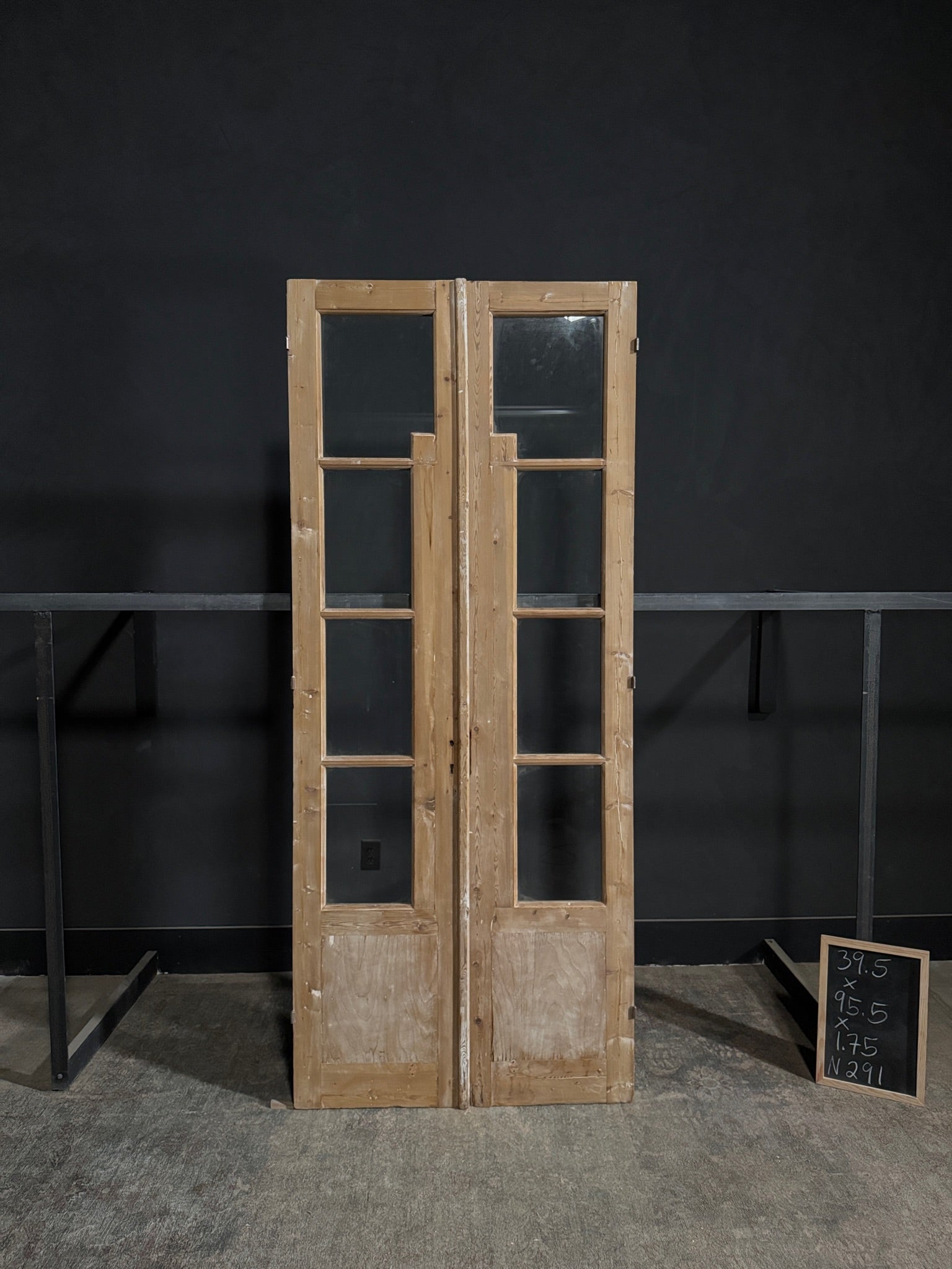 Antique Glass French Doors - 39.5x95.5 - N291