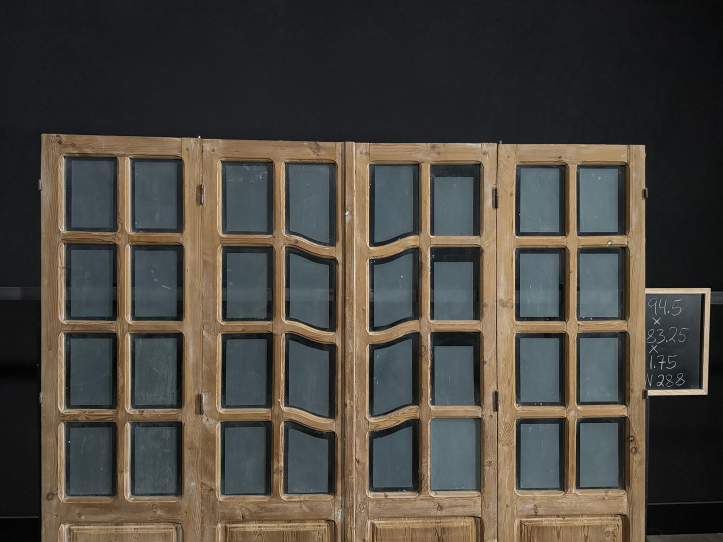 Antique Obscured Glass 8 Lite Bi-Fold Doors - 83.25x94.5 - N288