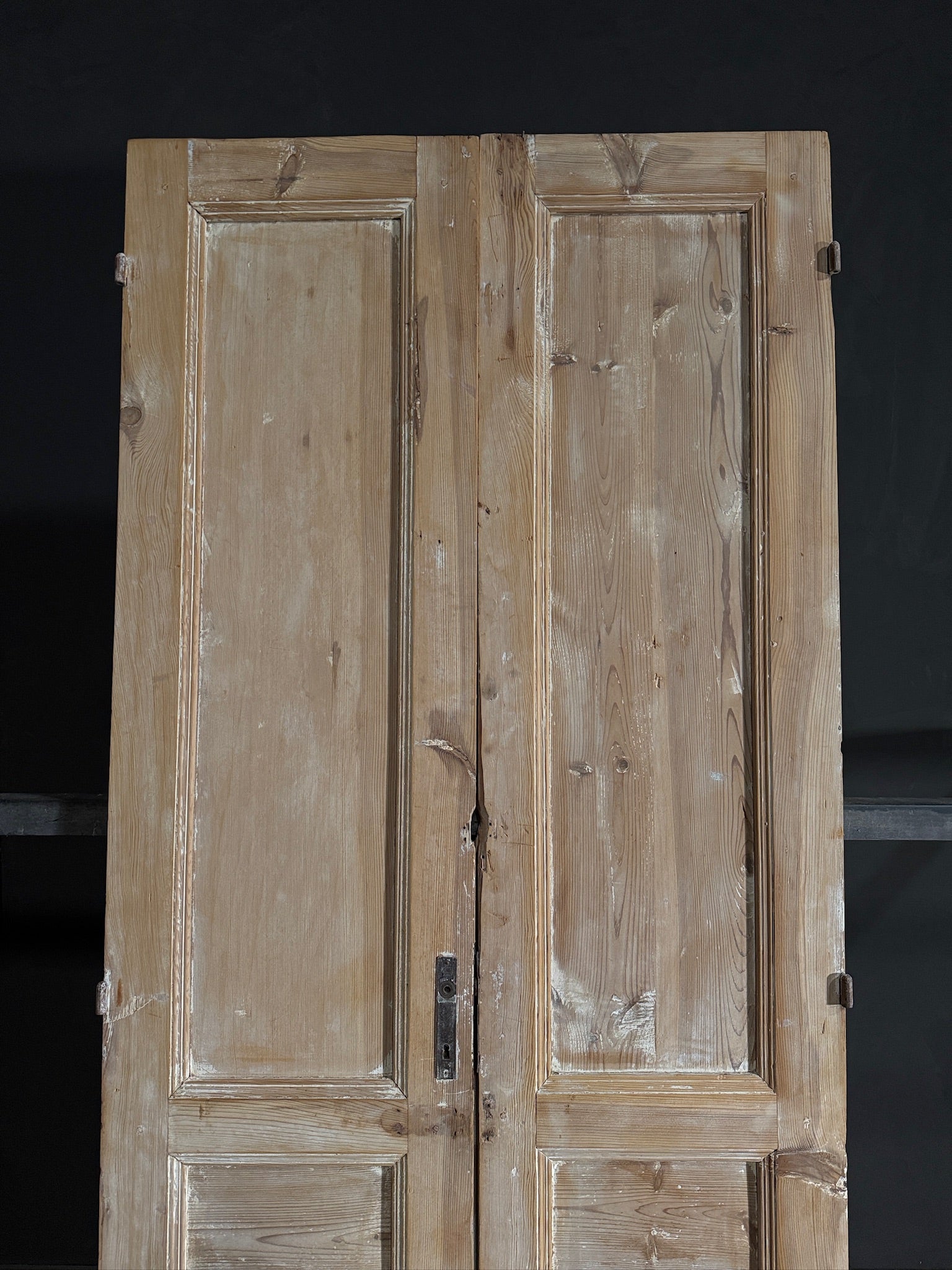 Antique 3 Panel Solid Double Doors - 39.5x97 - N579