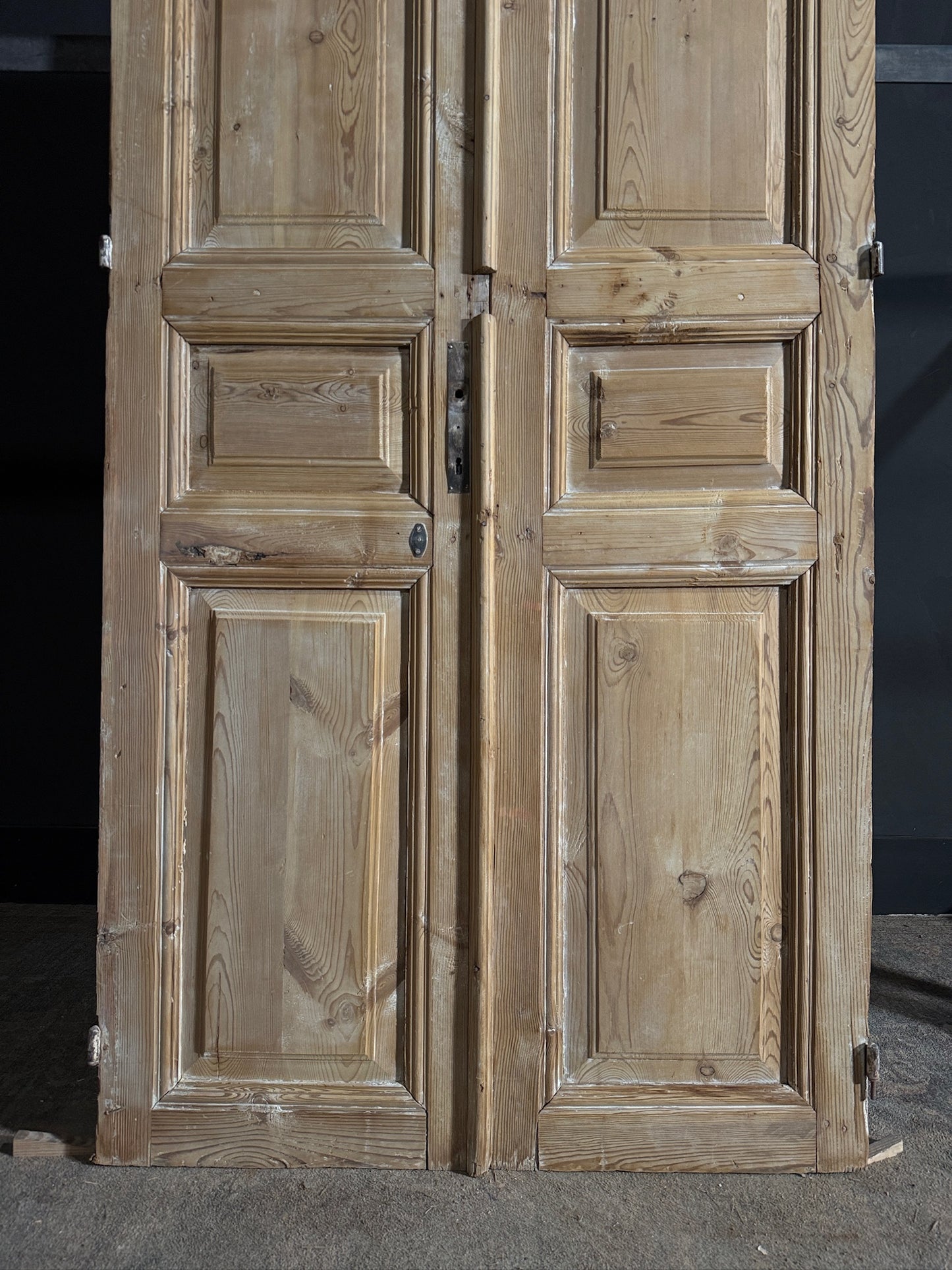 Antique 4 Panel Solid Double Doors - 39.75x97 - N619