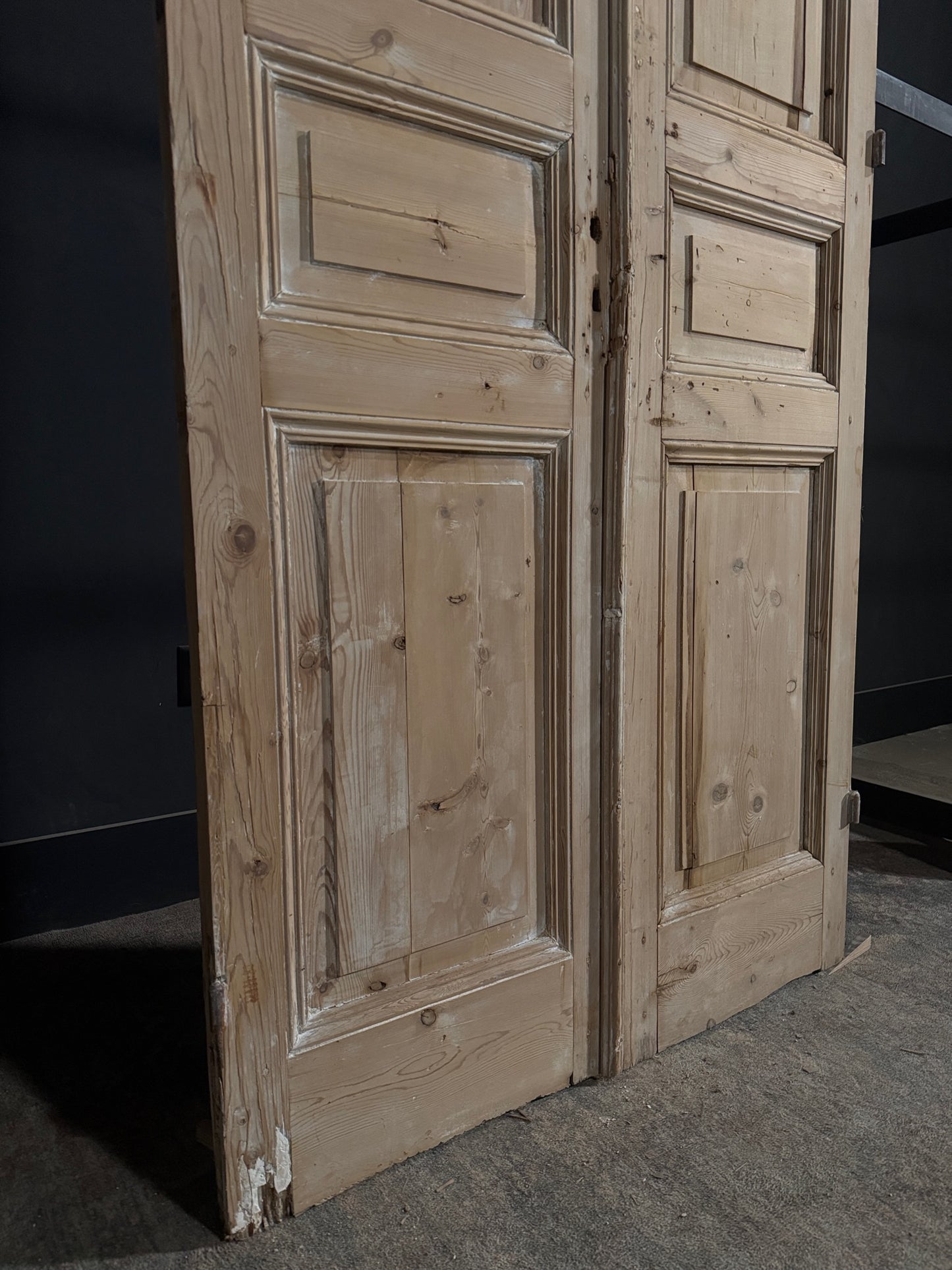 Antique 3 Panel Solid Double Doors - 43.75x100.75 - N395