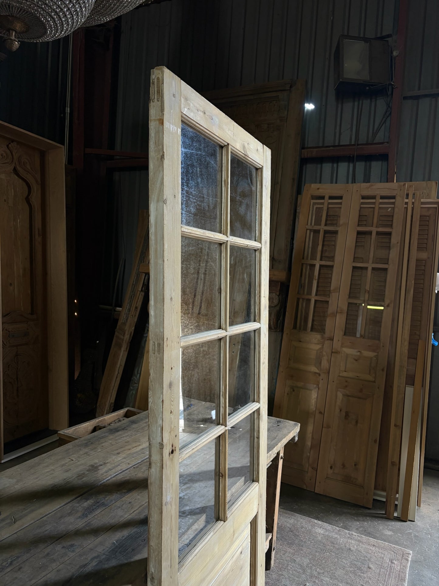 8 Lite Antique Glass Single Door - 32x83.5 - L74