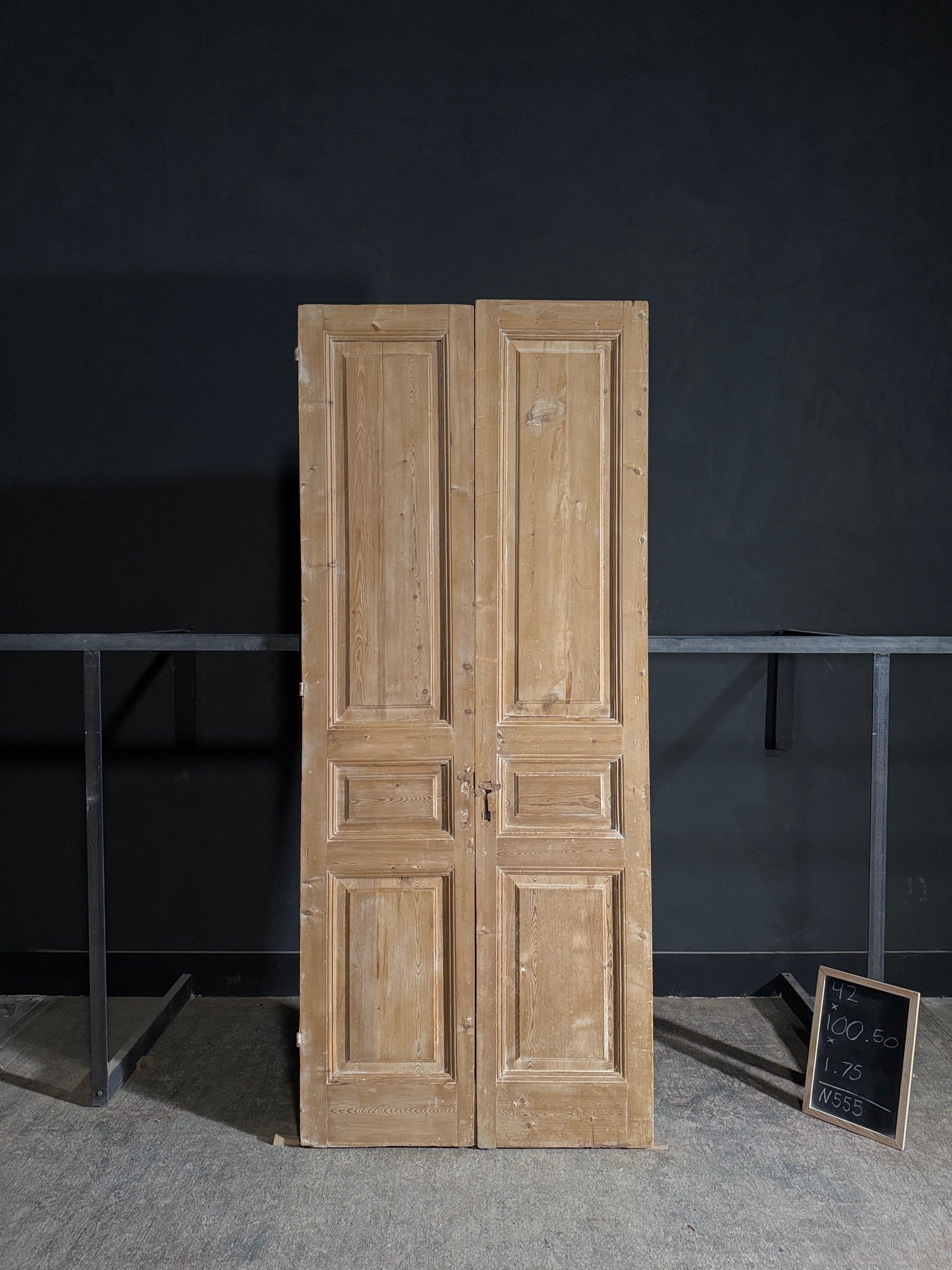 Antique Solid Double Doors - 42x100.5 - N555