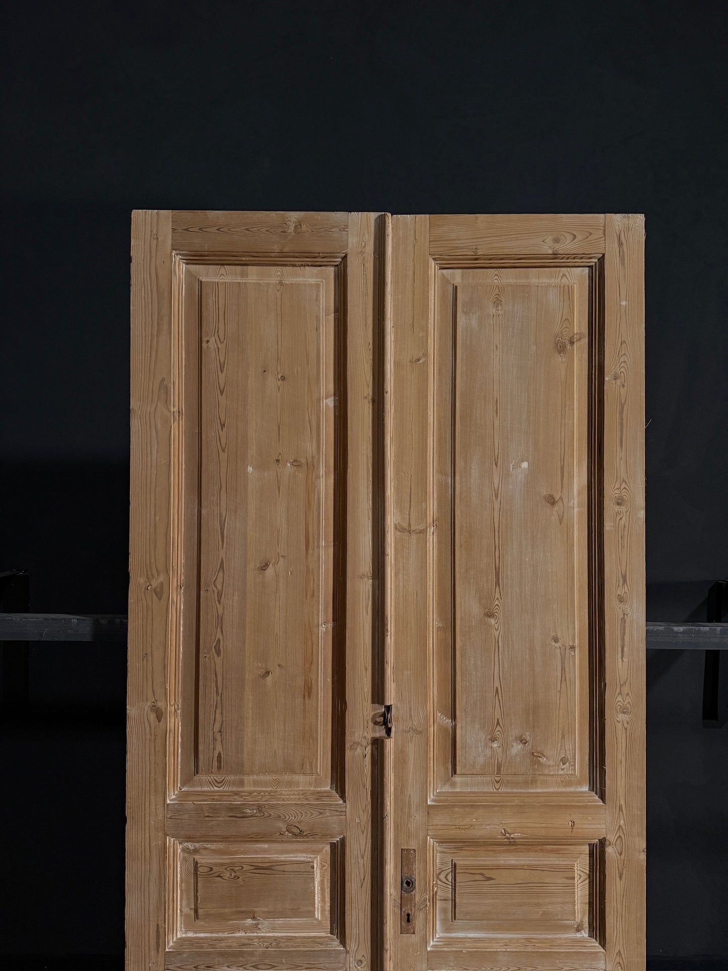 Antique Iron 3 Panel Double Doors - 44x99 - N20