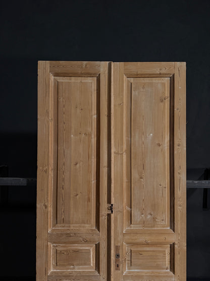 Antique Iron 3 Panel Double Doors - 44x99 - N20