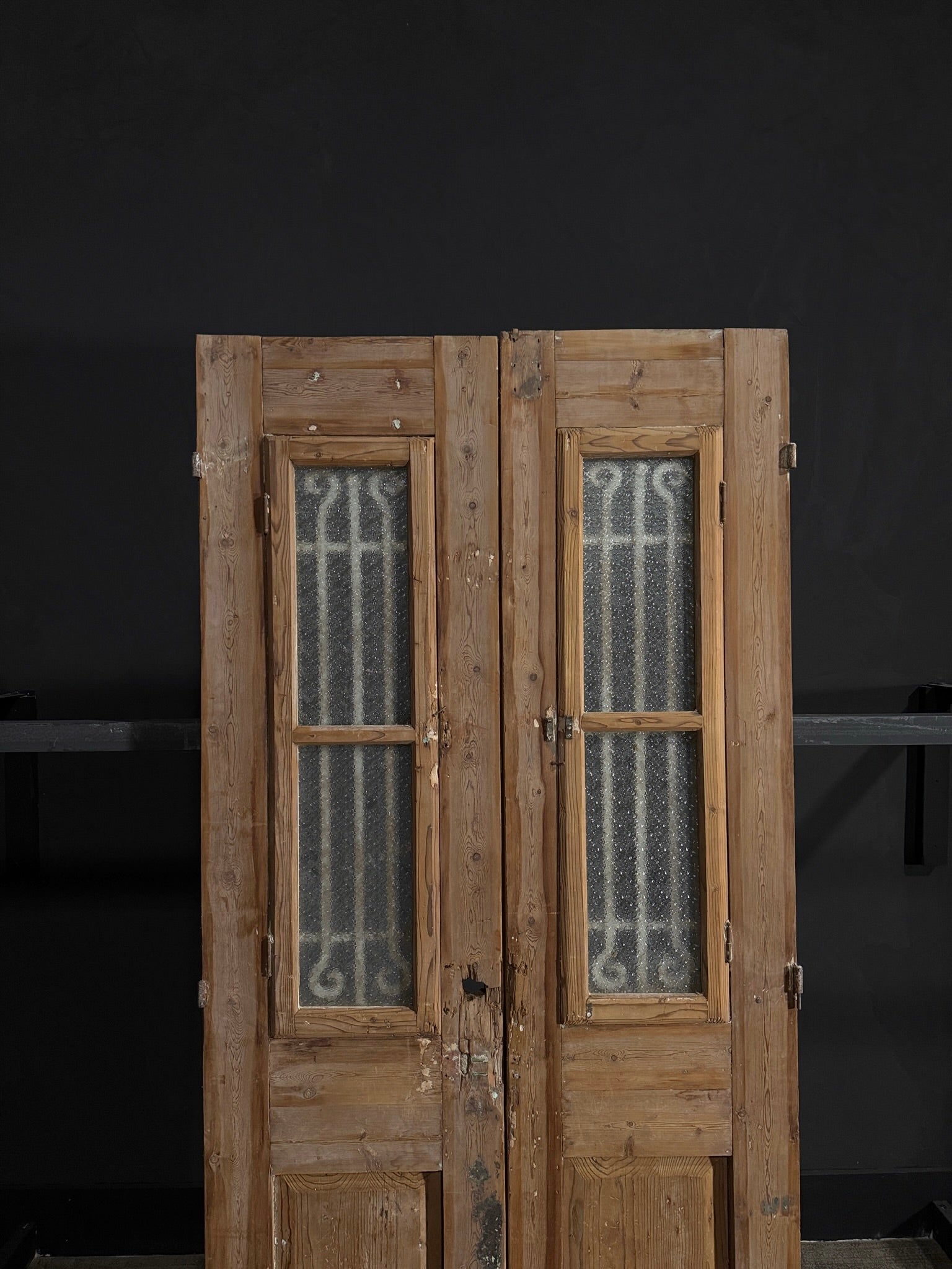 Antique Iron French Doors - 39x86 - N40