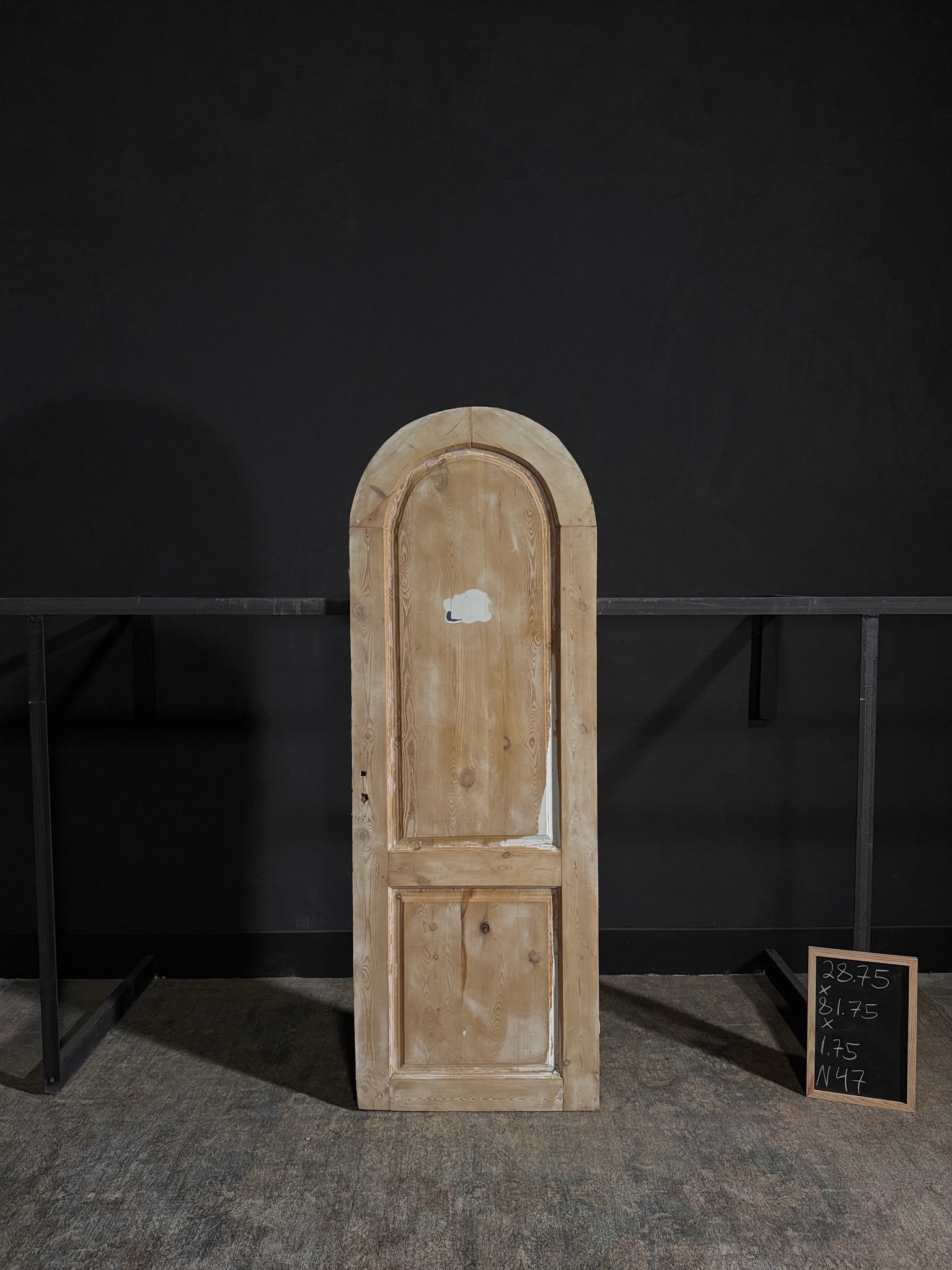 Antique Arched Solid Single Door - 28.75x81.75 - N47