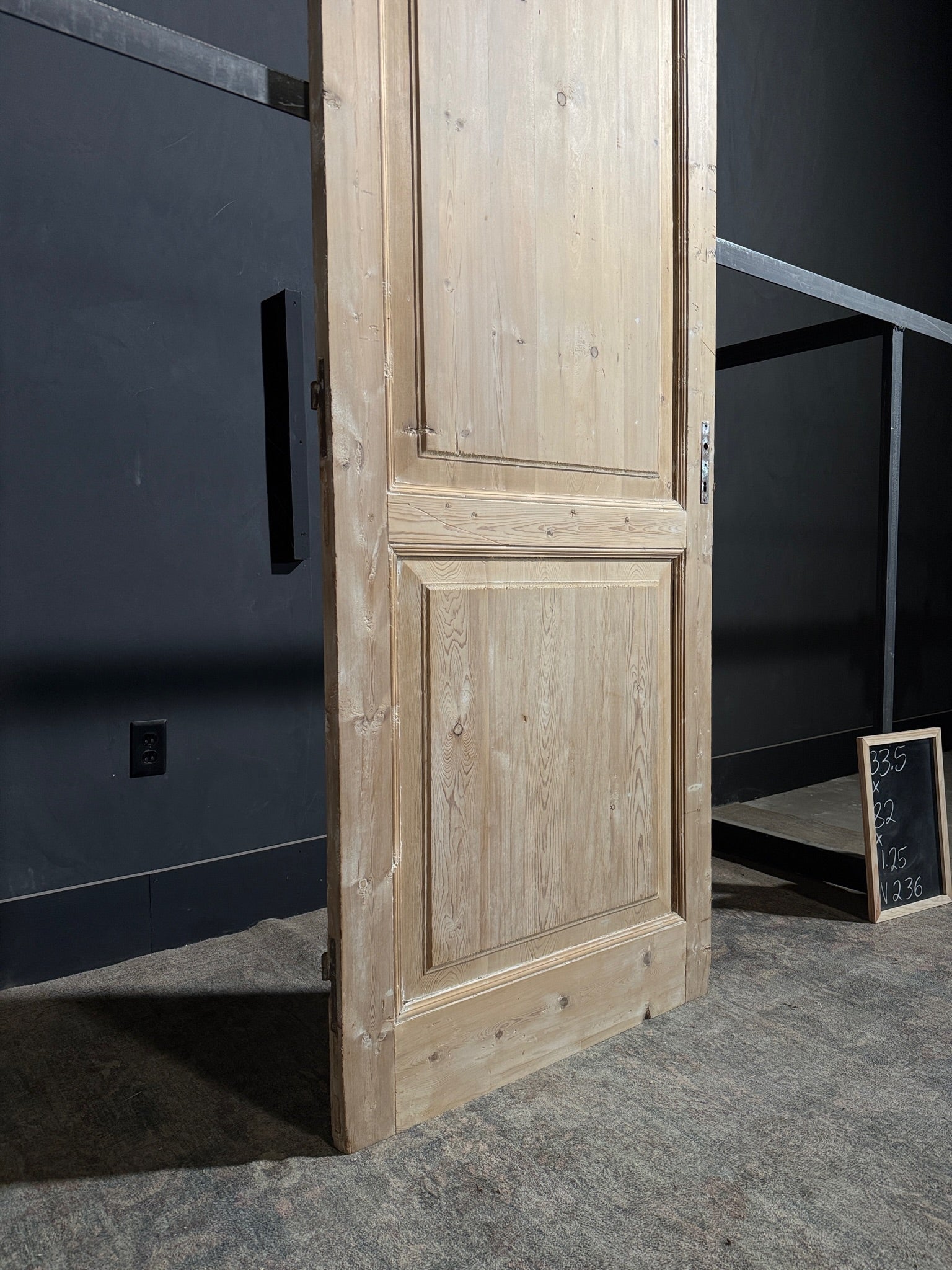 Antique 2 Panel Solid Single Door - 33.5x82 - N236