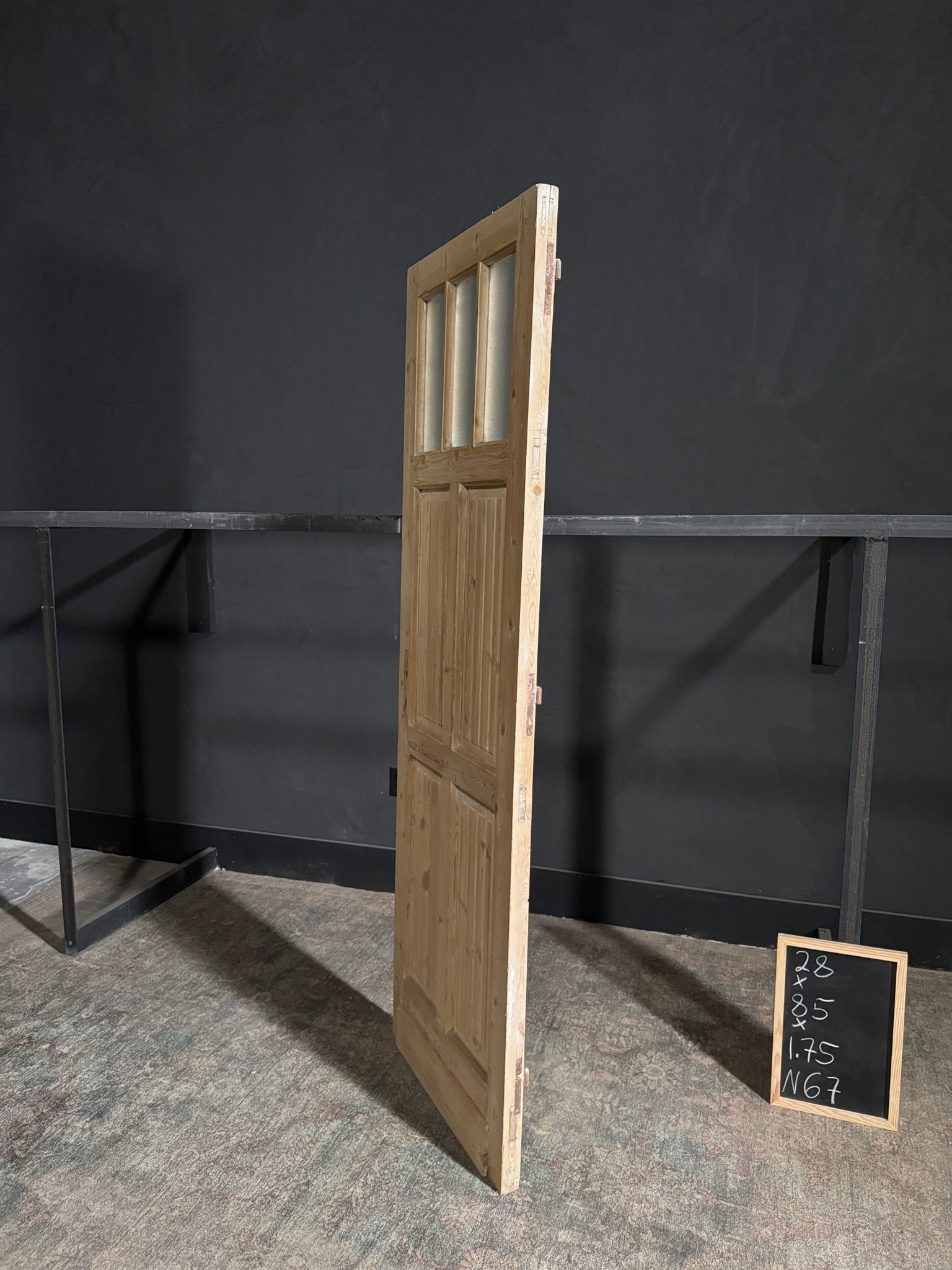 Antique Fluted 3 Lite Single Door - 28x85 - N67