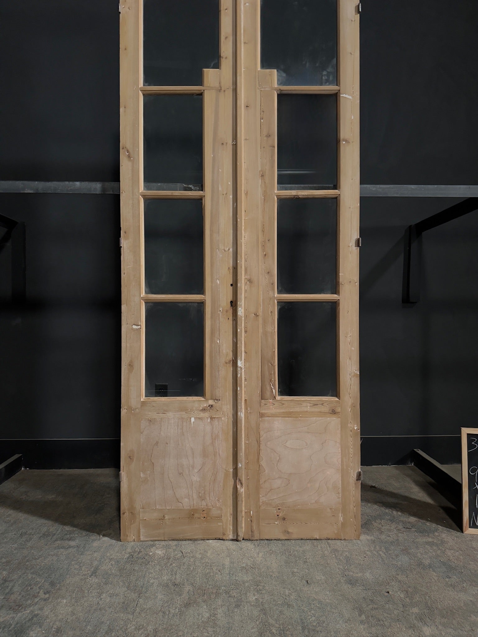 Antique Glass 4 Lite French Doors - 39.5x95.25 - N274