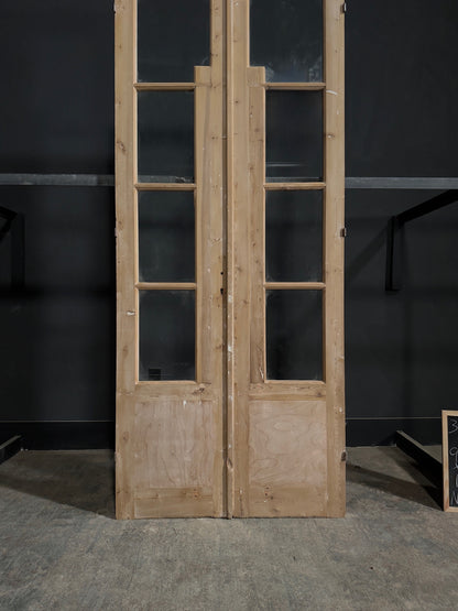 Antique Glass 4 Lite French Doors - 39.5x95.25 - N274