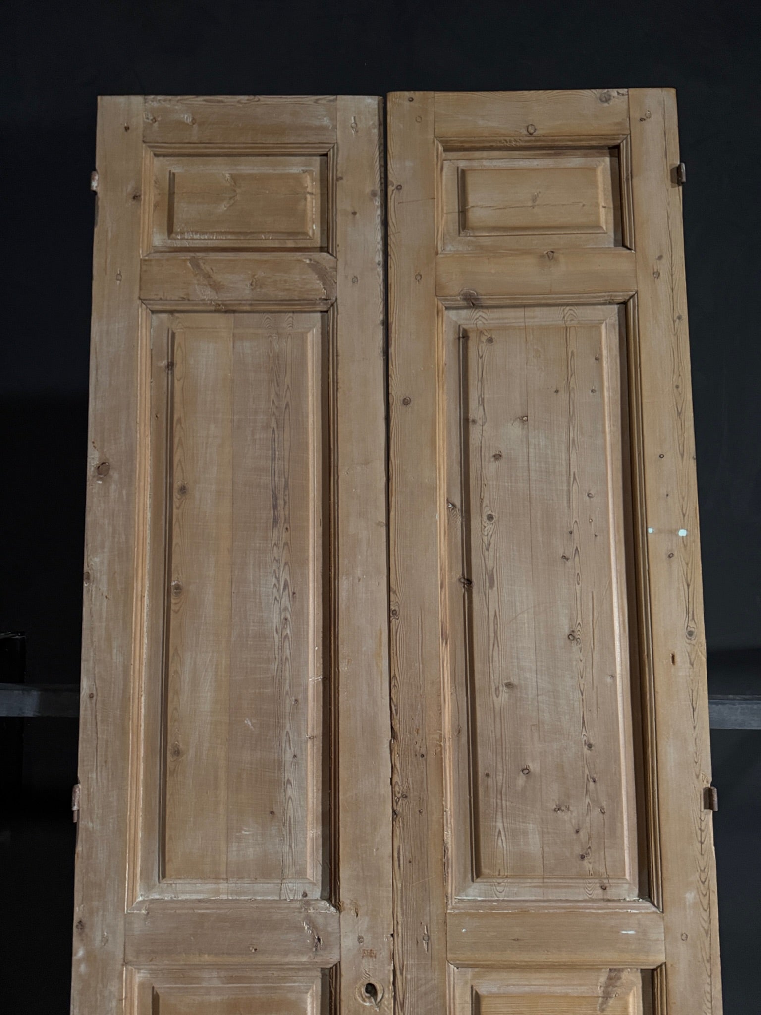 Antique 3 Panel Solid Double Doors - 43.25x104.25 - N528