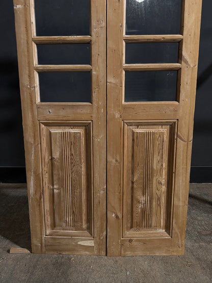 Antique Fluted 4 Lite French Doors - 35.5x77 - N683