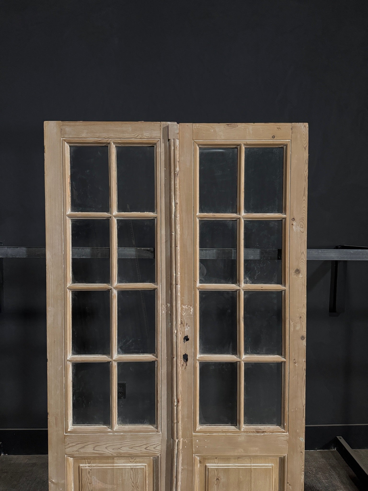 Antique Glass 4 Lite French Doors - 46.5x82 - N311
