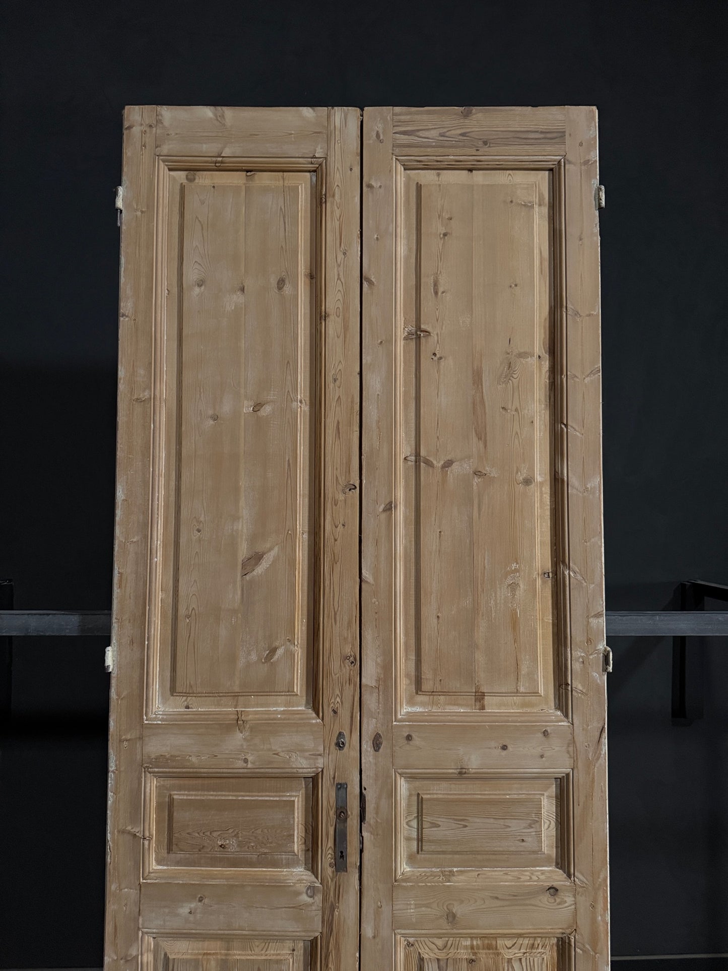 Antique 3 Panel Solid Double Doors - 43.5x106.5 - N331