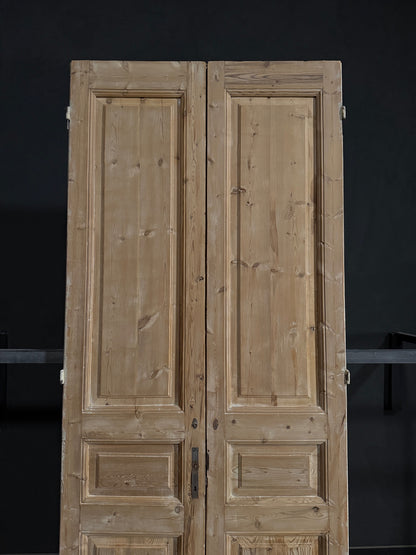 Antique 3 Panel Solid Double Doors - 43.5x106.5 - N331
