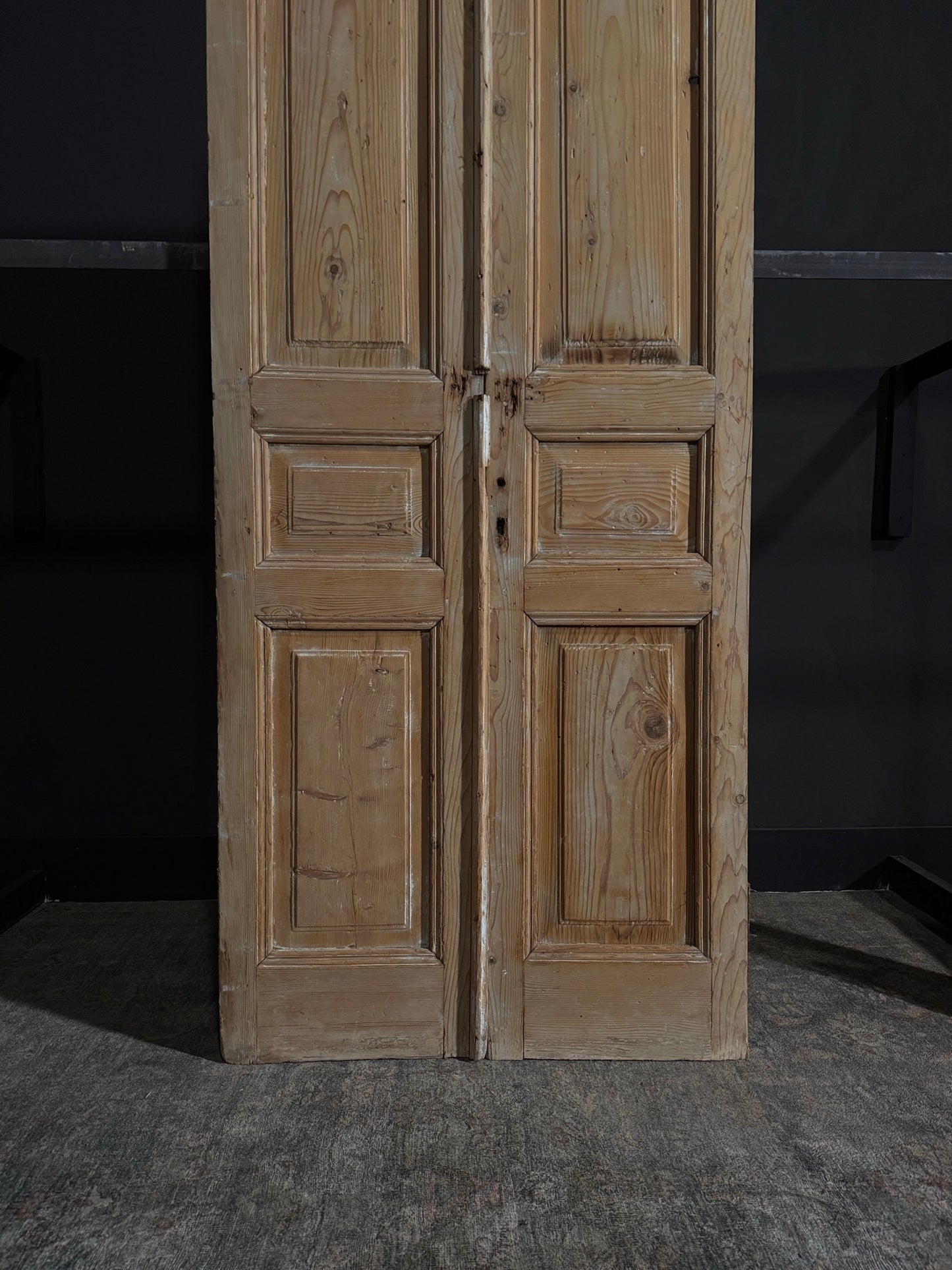 Antique Iron 3 Panel Double Doors - 39x94.25 - N29