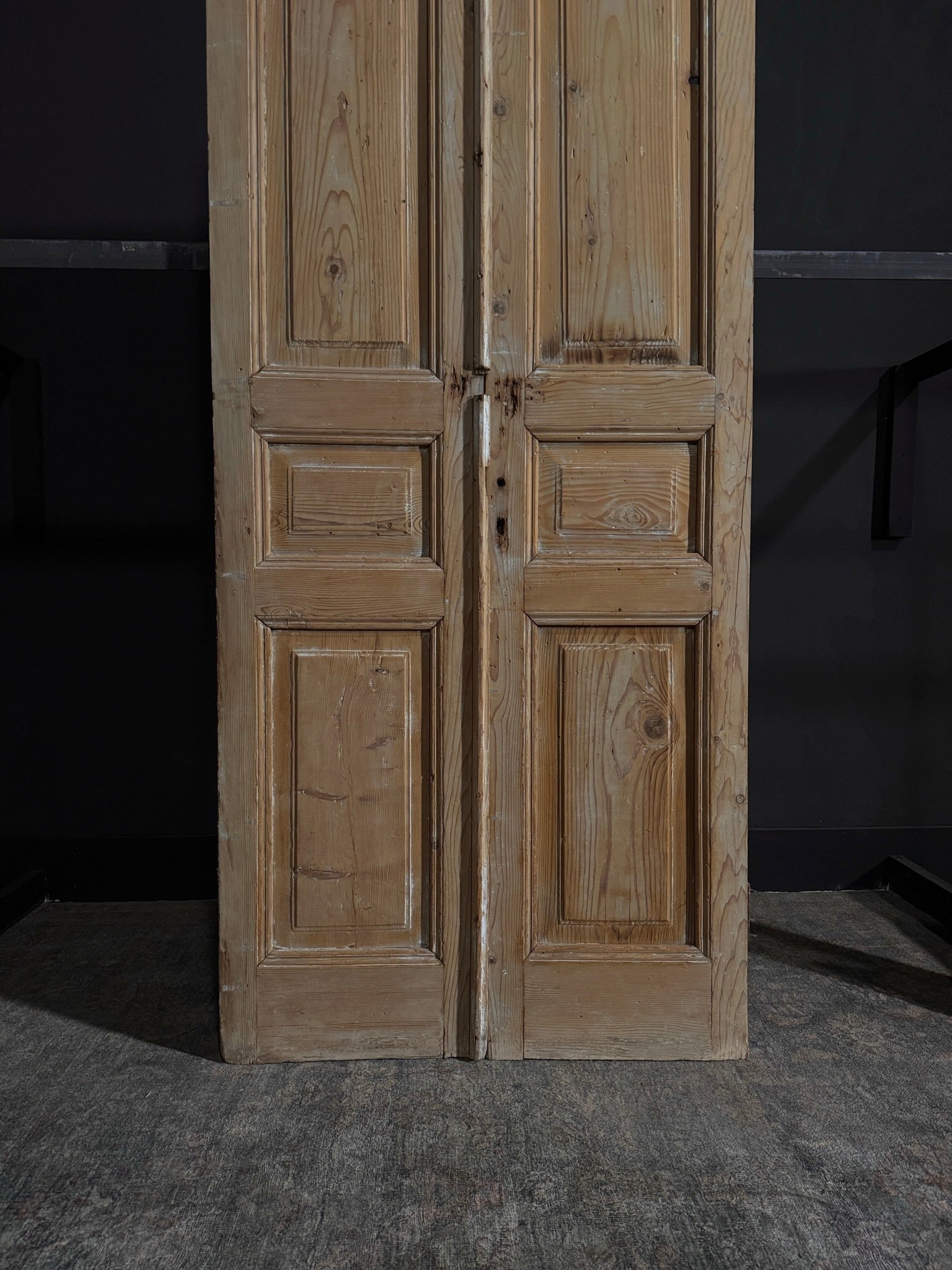 Antique Iron 3 Panel Double Doors - 39x94.25 - N29