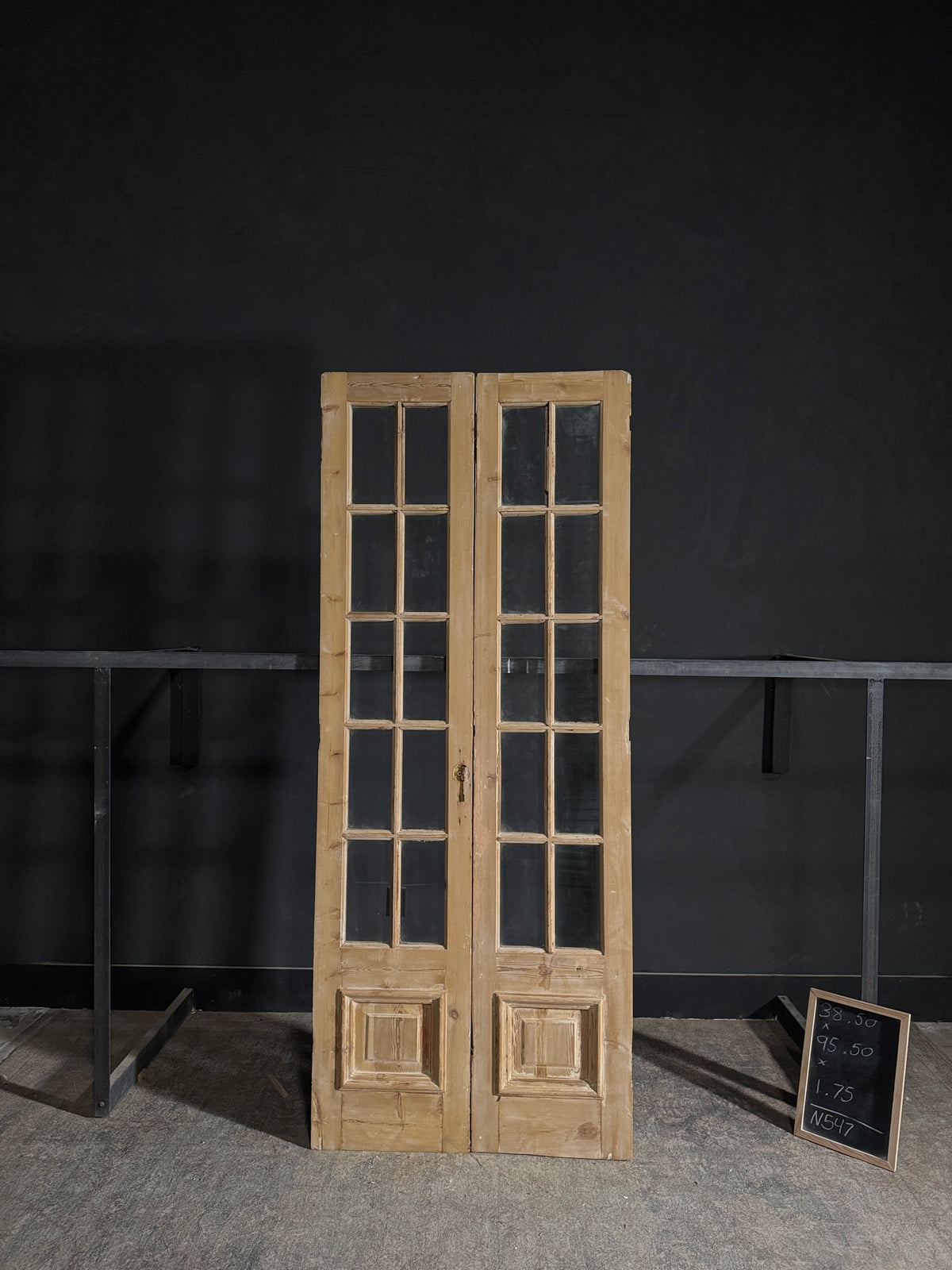 Antique Glass 10 Lite French Doors - 38.5x95.5 - N547