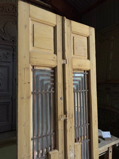 Antique Iron French Doors - 35.25x88 J76