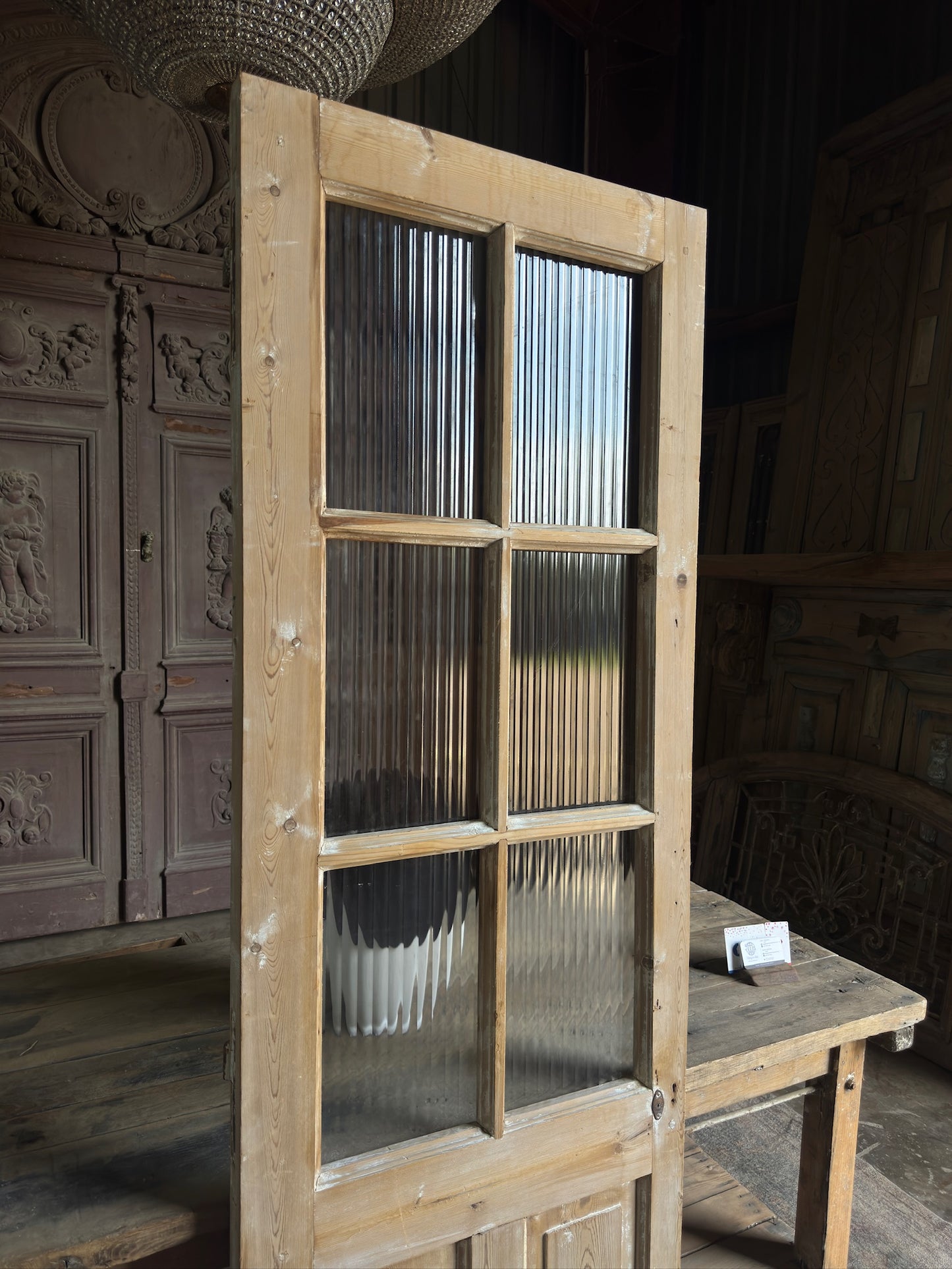 6 Lite Antique Glass Door - 27x83.5 J550