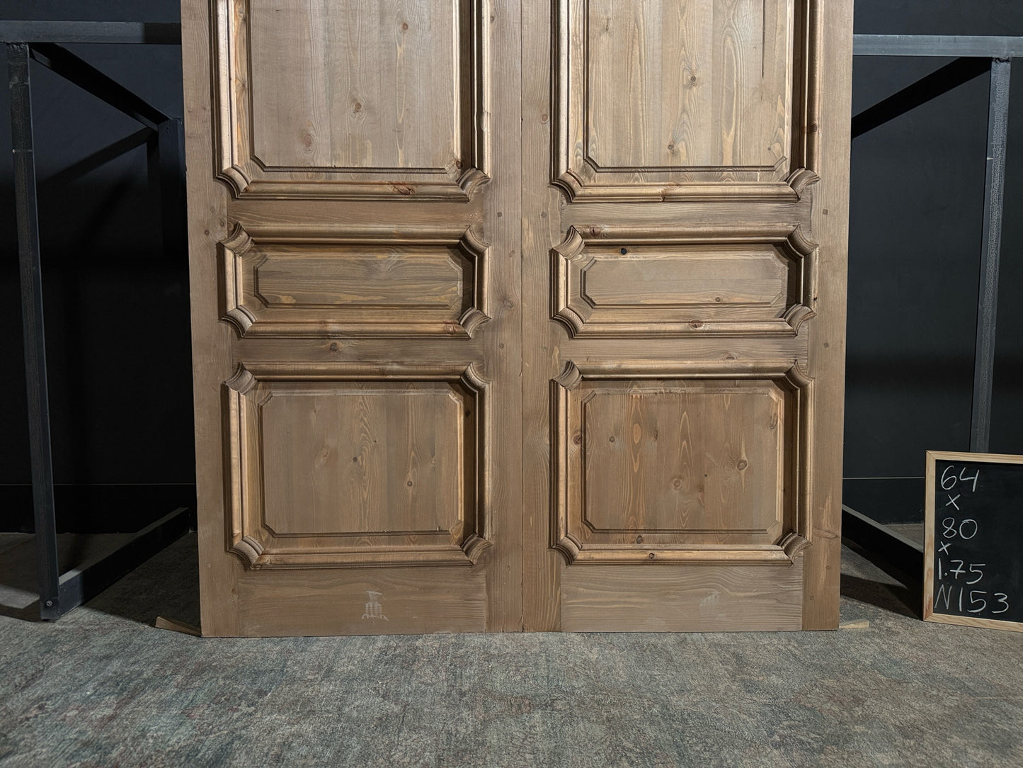(The Edmund) Handcrafted Solid Wood French Doors - 64x80 - N153