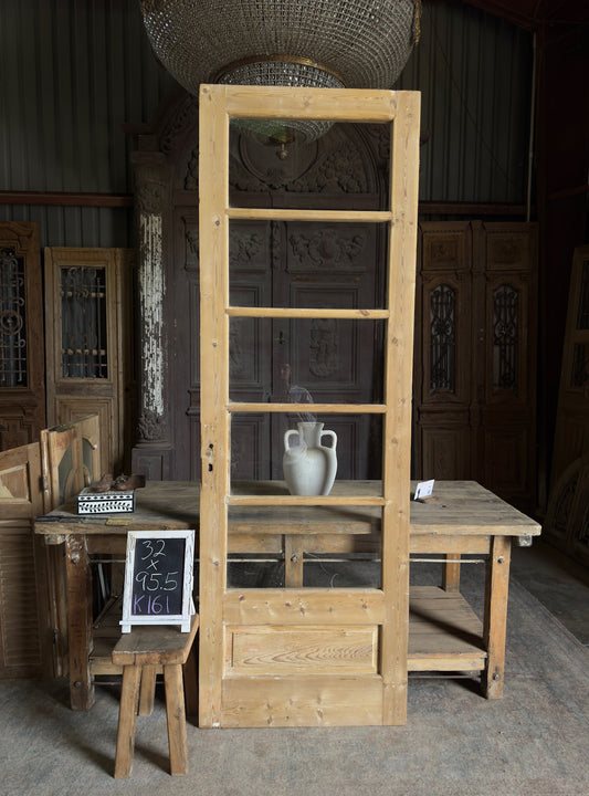 5 Lite Antique Glass Single Door - 32x95.5 K161