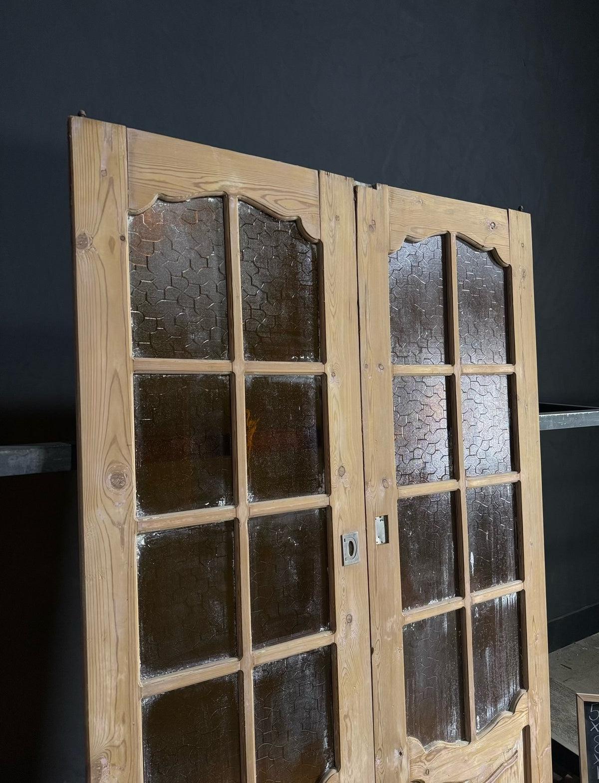 Antique Obscured Glass 8 Lite French Doors - 53x84.5 - N633