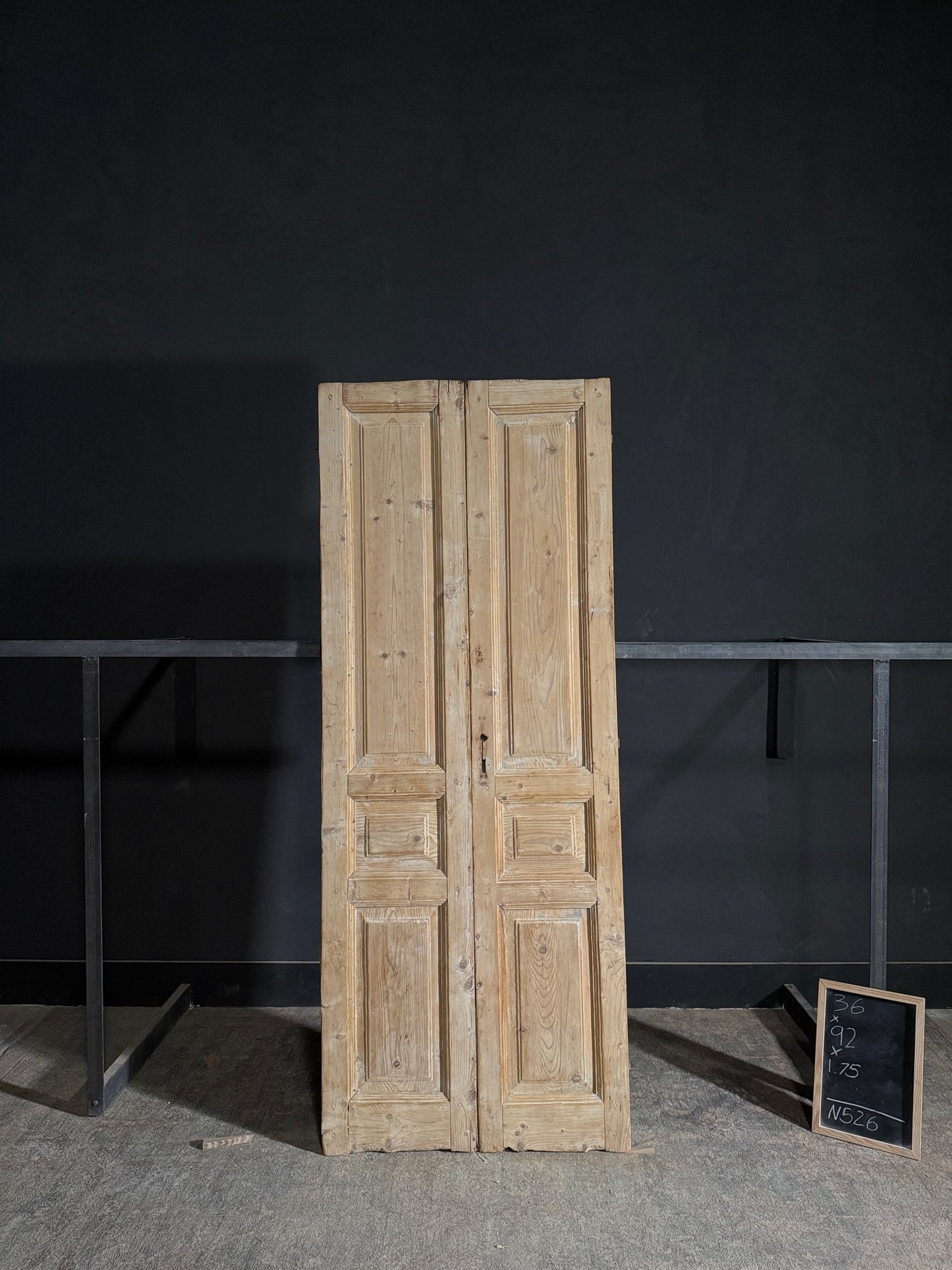 Antique Solid Double Doors - 36x92 - N526