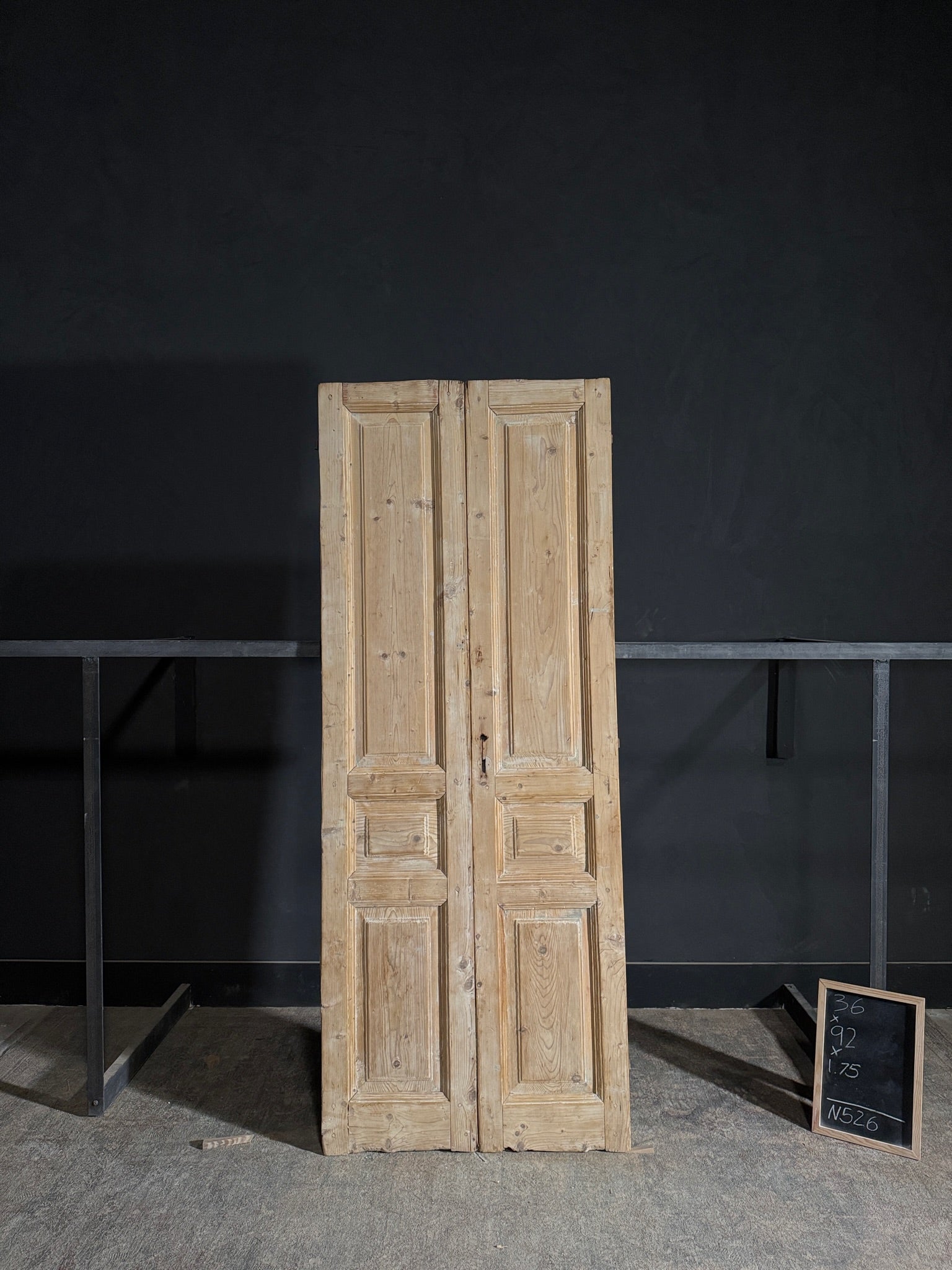 Antique Solid Double Doors - 36x92 - N526