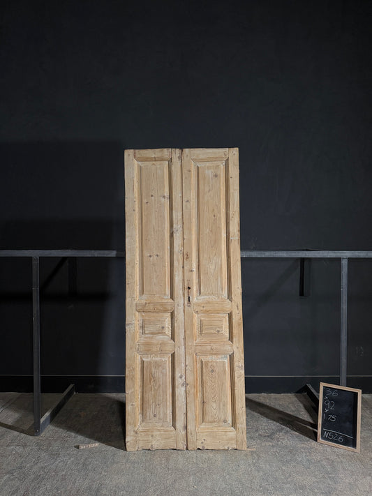 Antique Solid Double Doors - 36x92 - N526